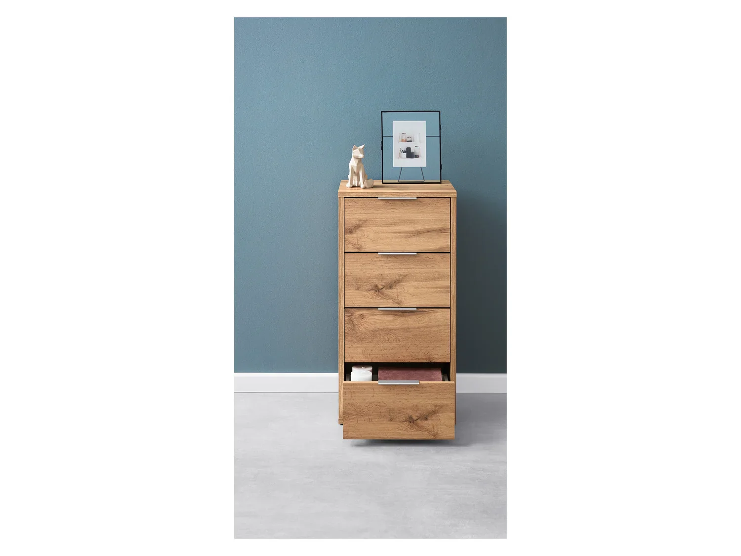 LIVARNO home Commode Verona 4 tiroirs, 40 x 80 x 35 cm, imitation chne