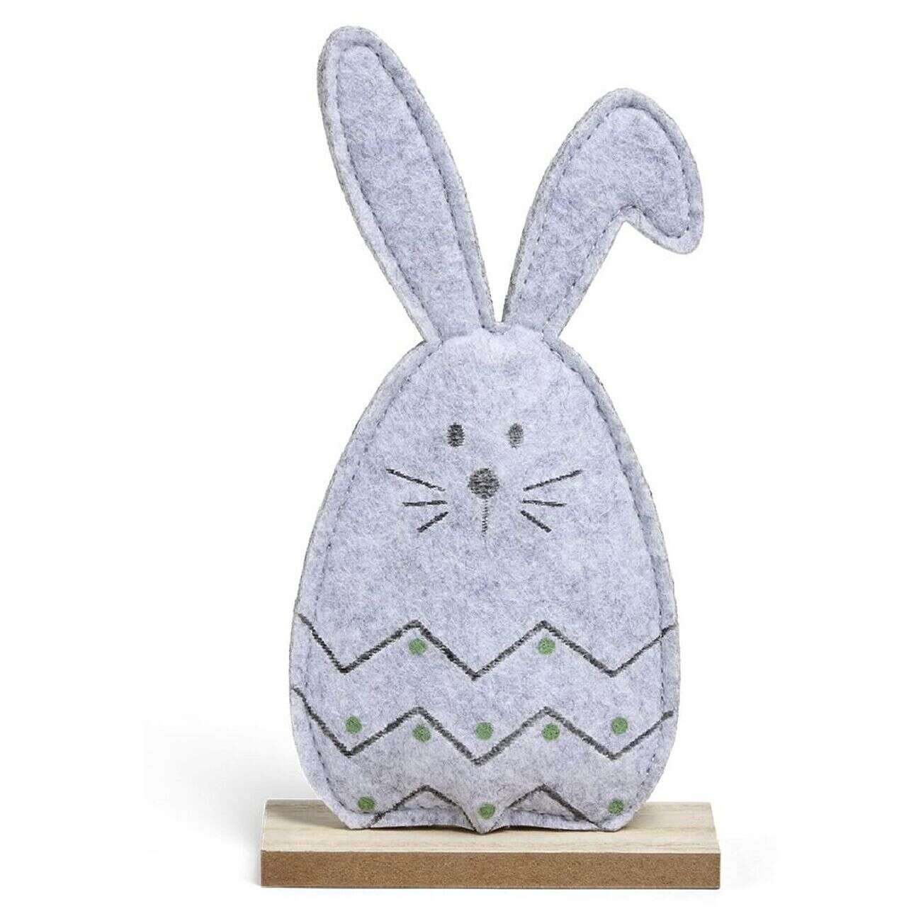 Lapin à poser en bois et polyester L.11xl.4xH.21cm