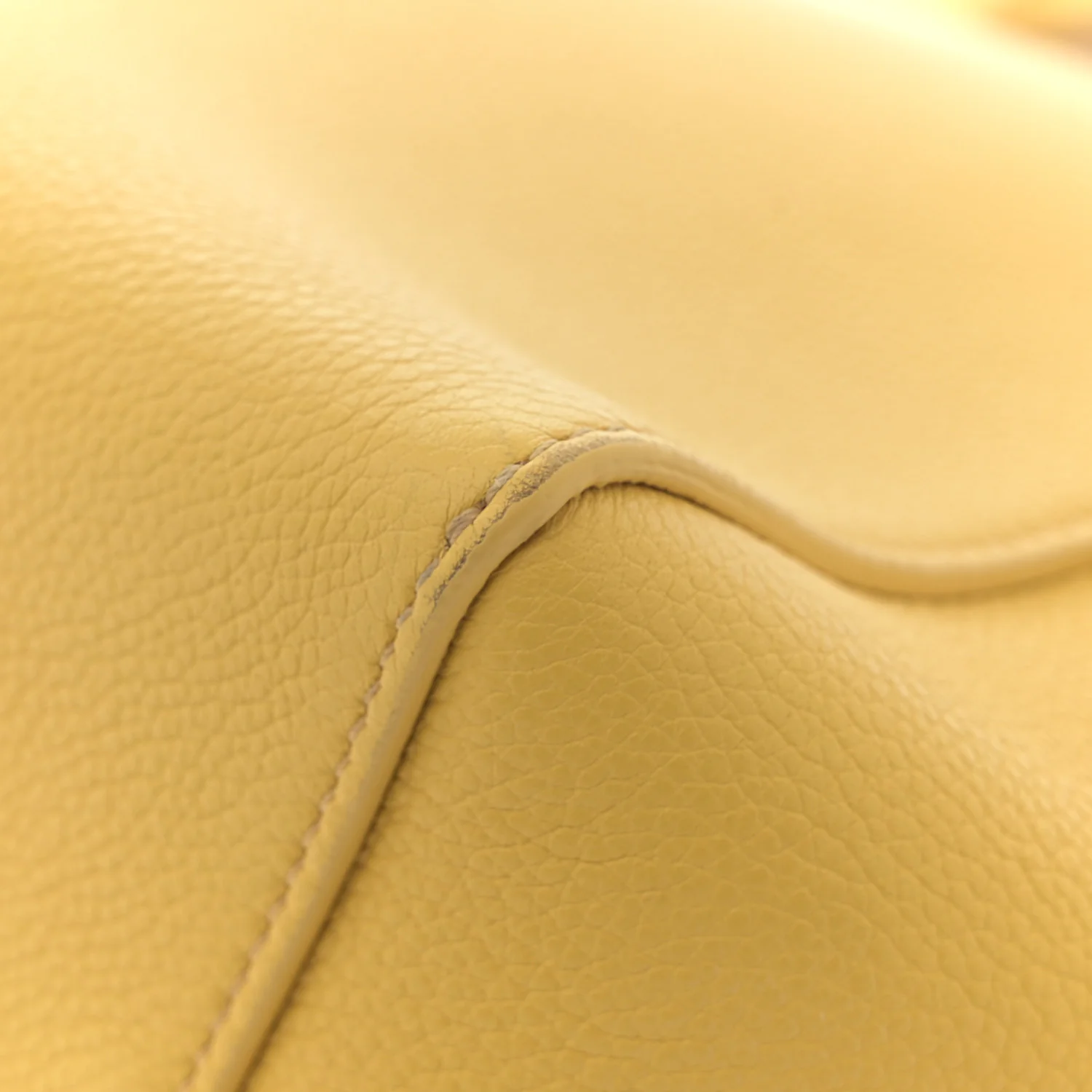 Soft Grained Calfskin Small Sangle Bucket Bag Ocre