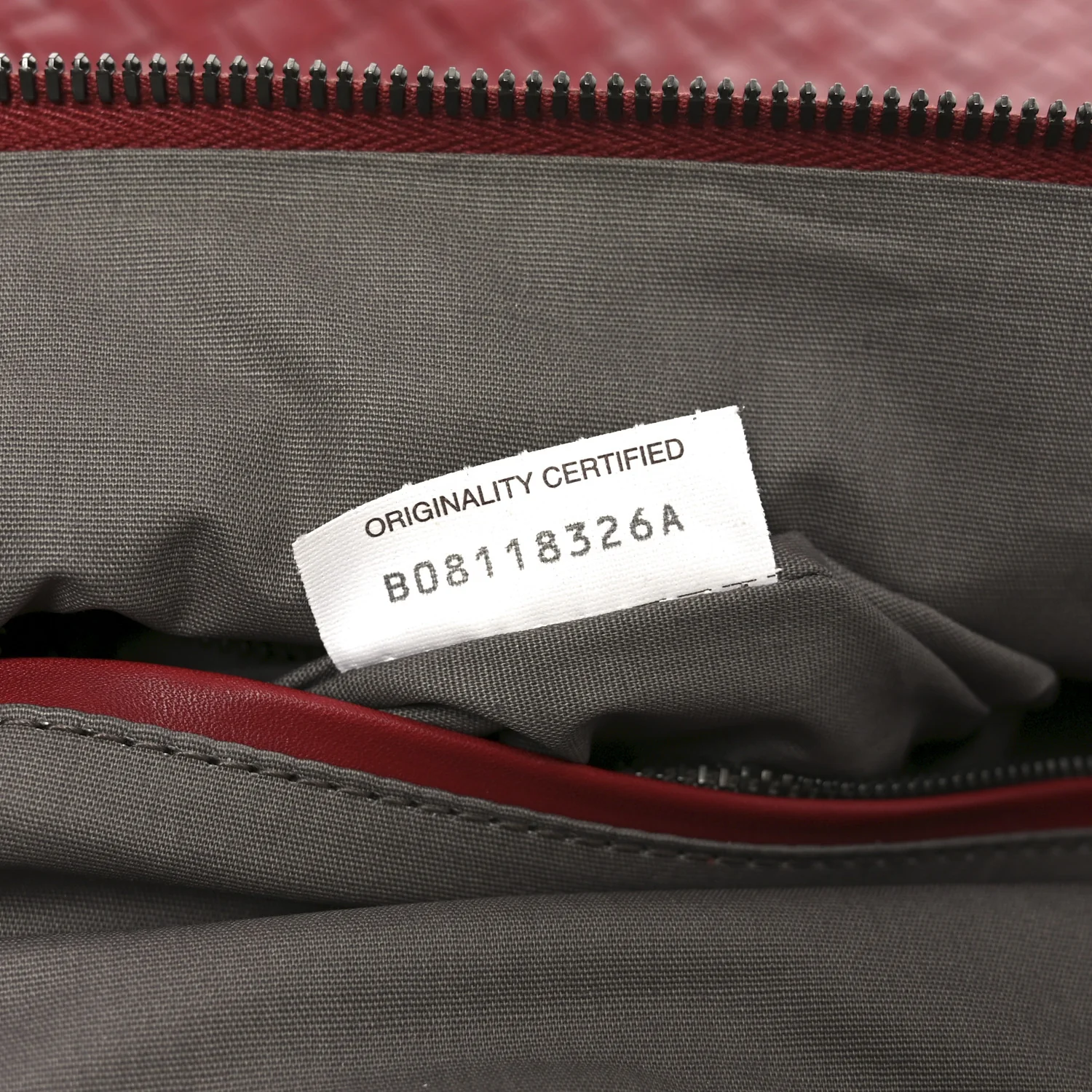 Nappa Intrecciato Medium Convertible Tote Burgundy