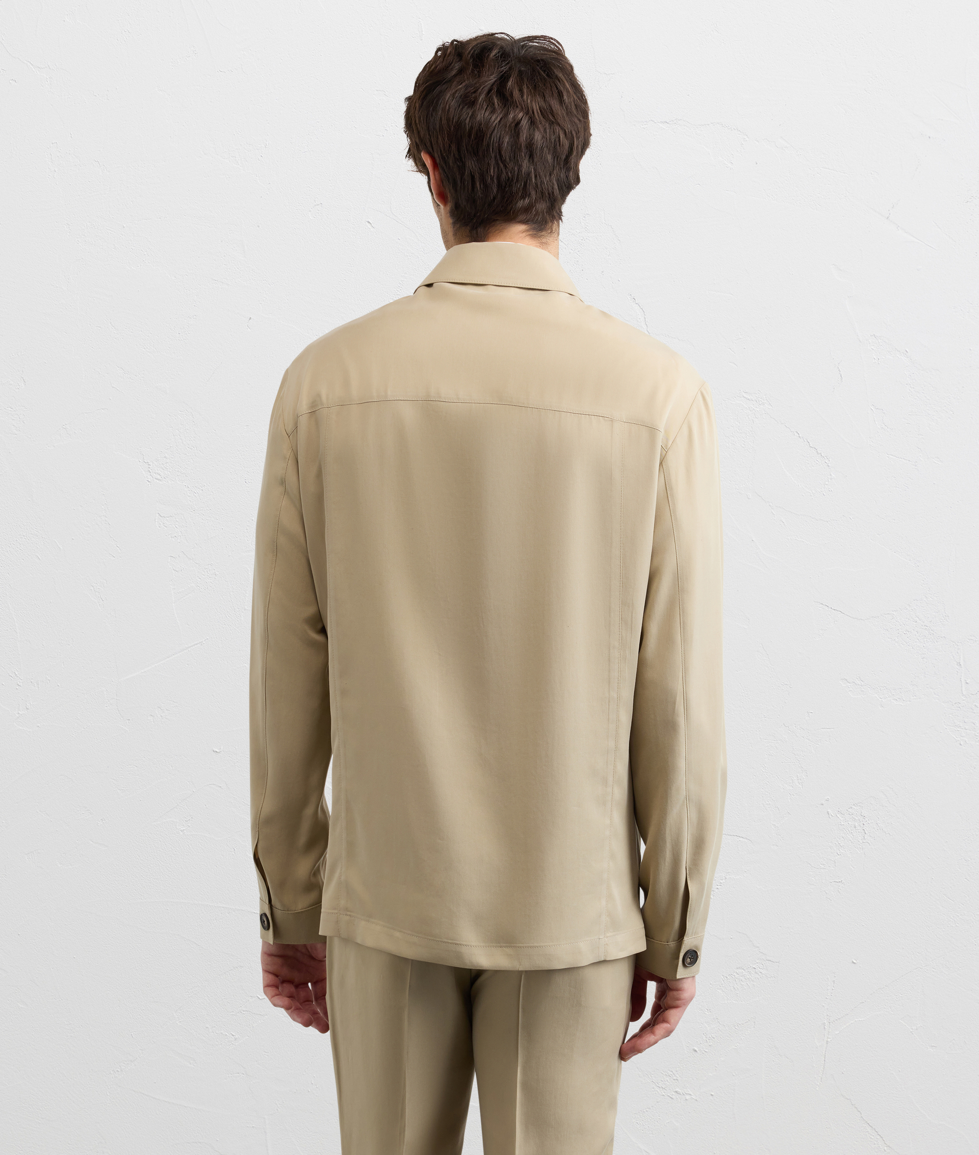 LIGHT BROWN LYOCELL SHIRT