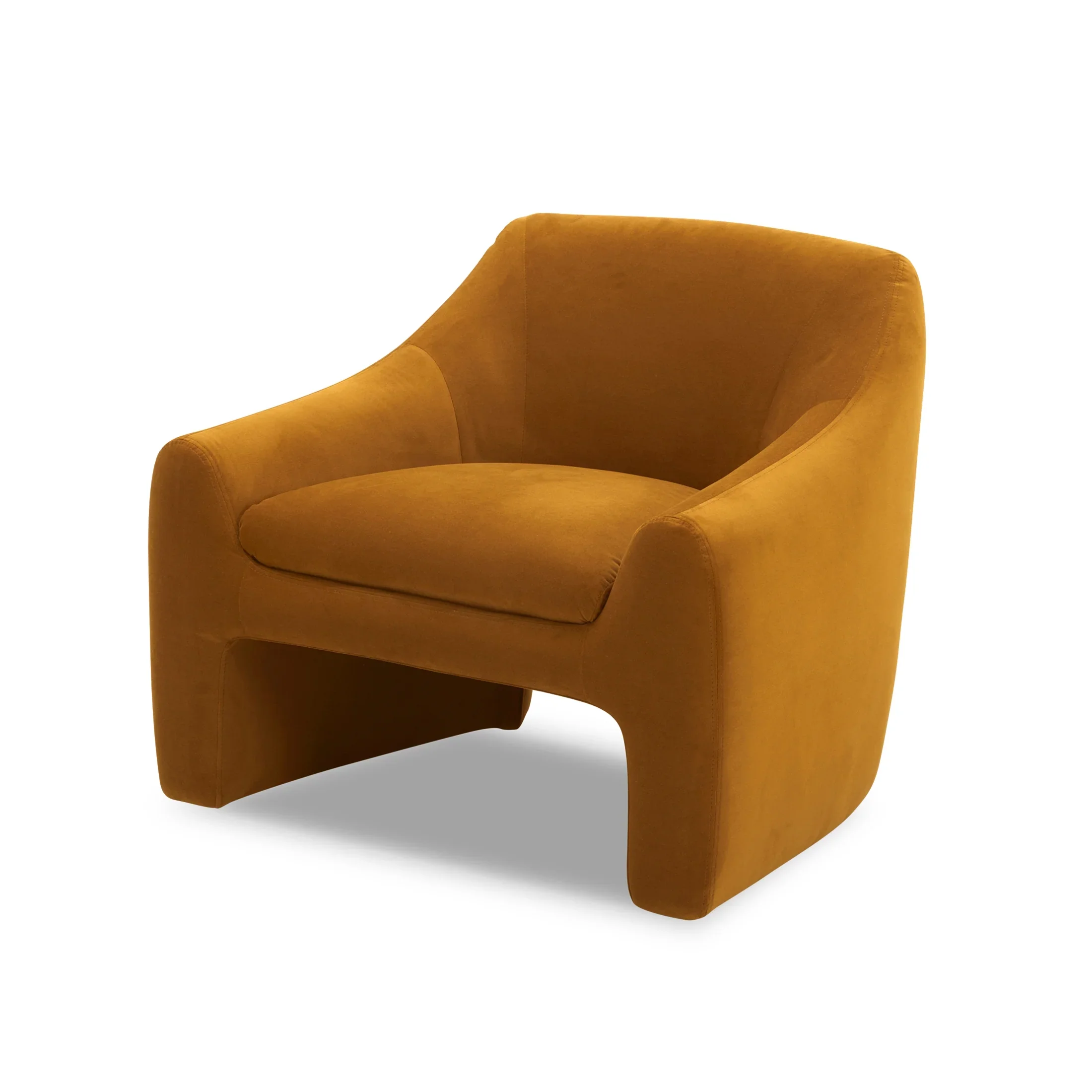 Better Homes & Gardens Emerson Curvy Accent Chair, Truffle Brown Boucle