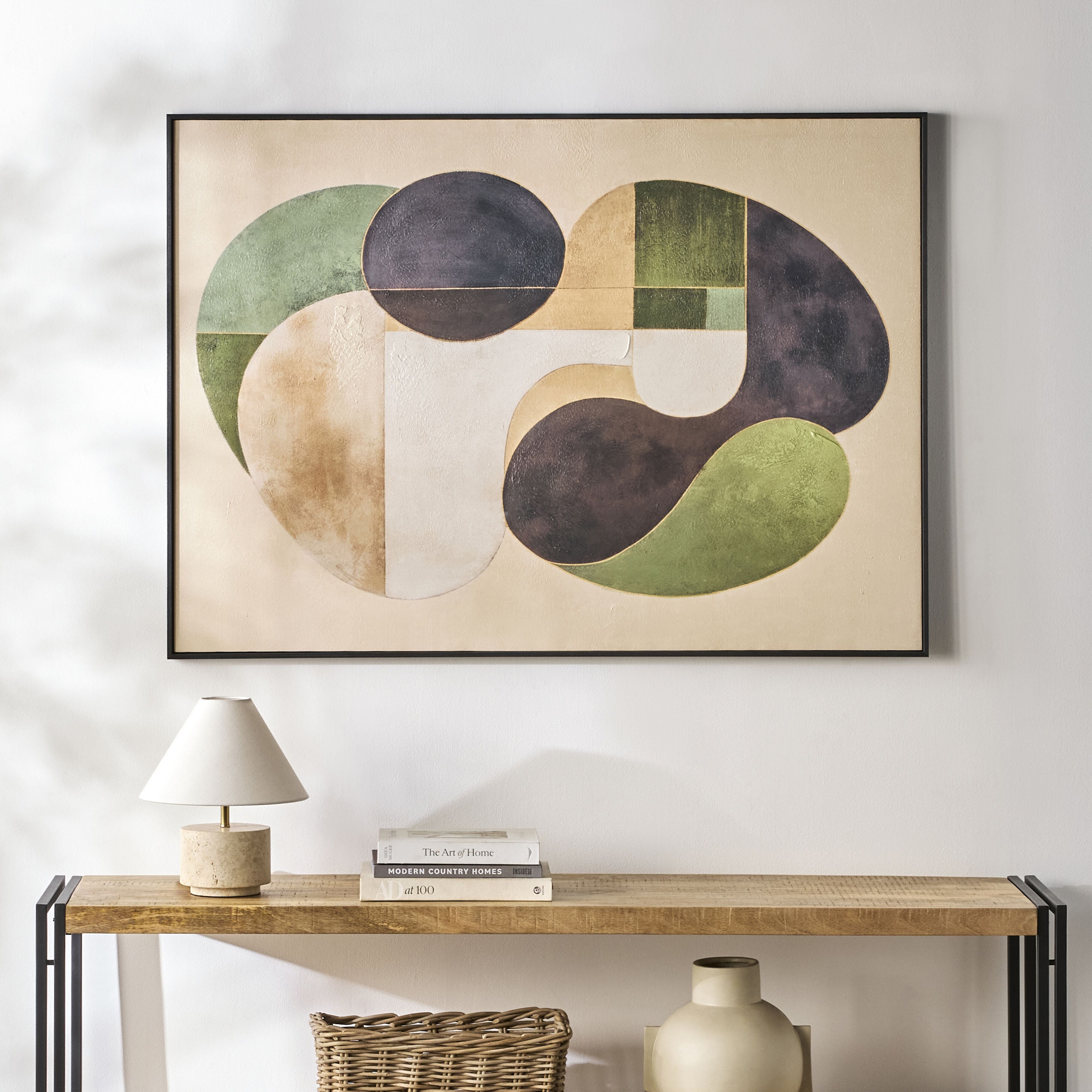 Abstracted Harmony Framed Textured Print 140x100cm