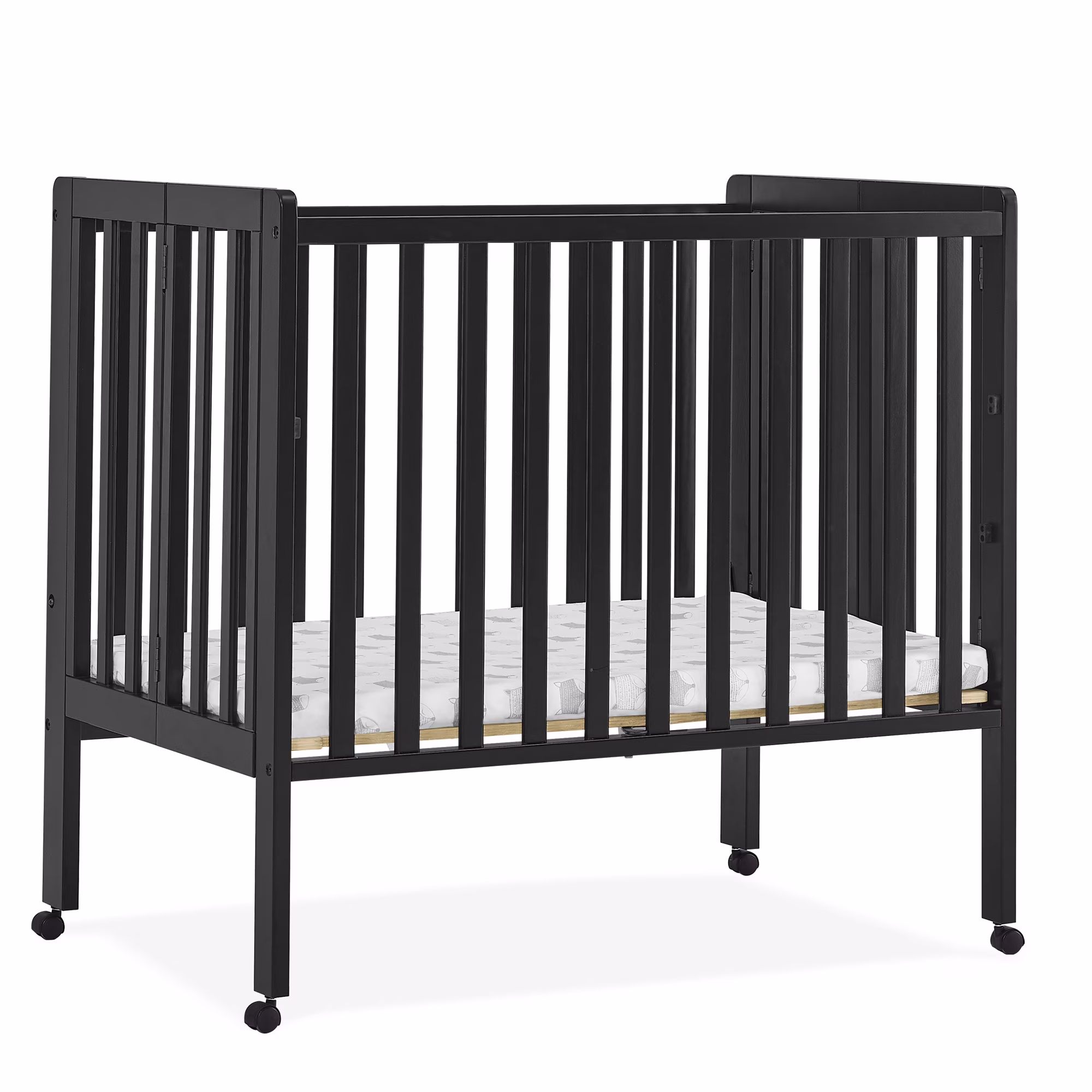 Lee Portable Folding Mini Crib with 1.5-Inch Mattress Greenguard Gold Certified, Bianca White(Bianca White/Single) - Image 7
