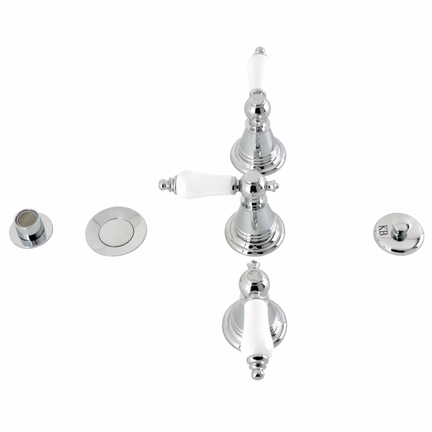Kingston Brass KB320PL Victorian Three-Handle Bidet Faucet, Matte Black