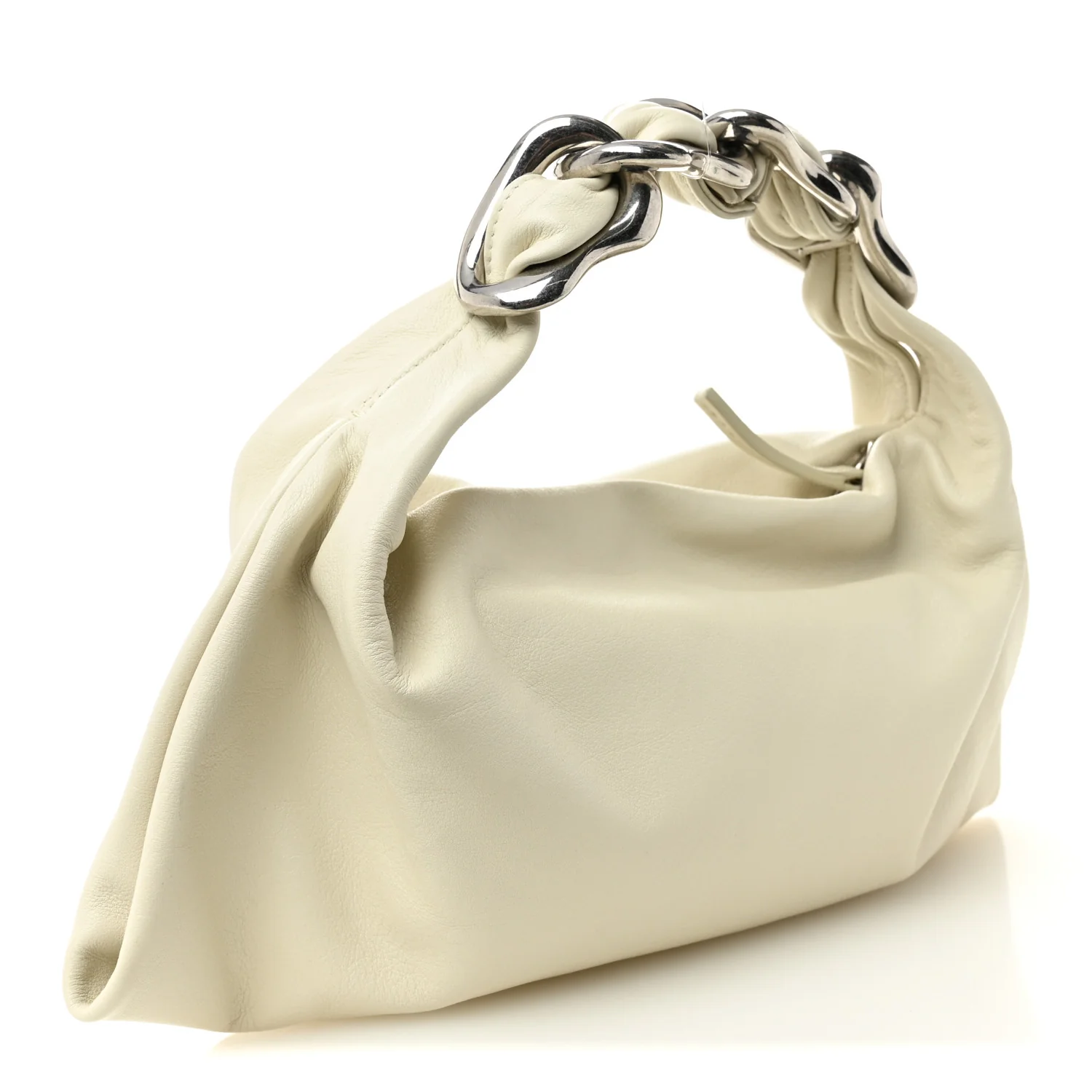 Calfskin Mini Swan Chain Shoulder Bag Almond
