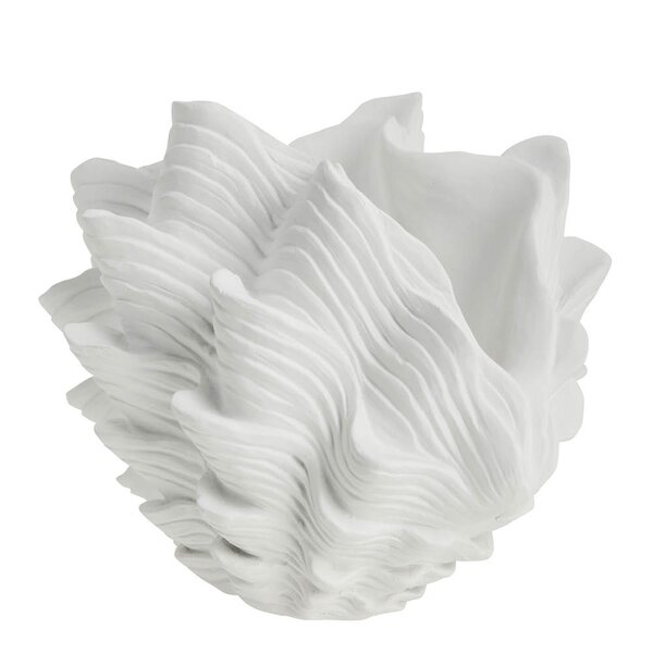 Shella vase 29 cm hvit