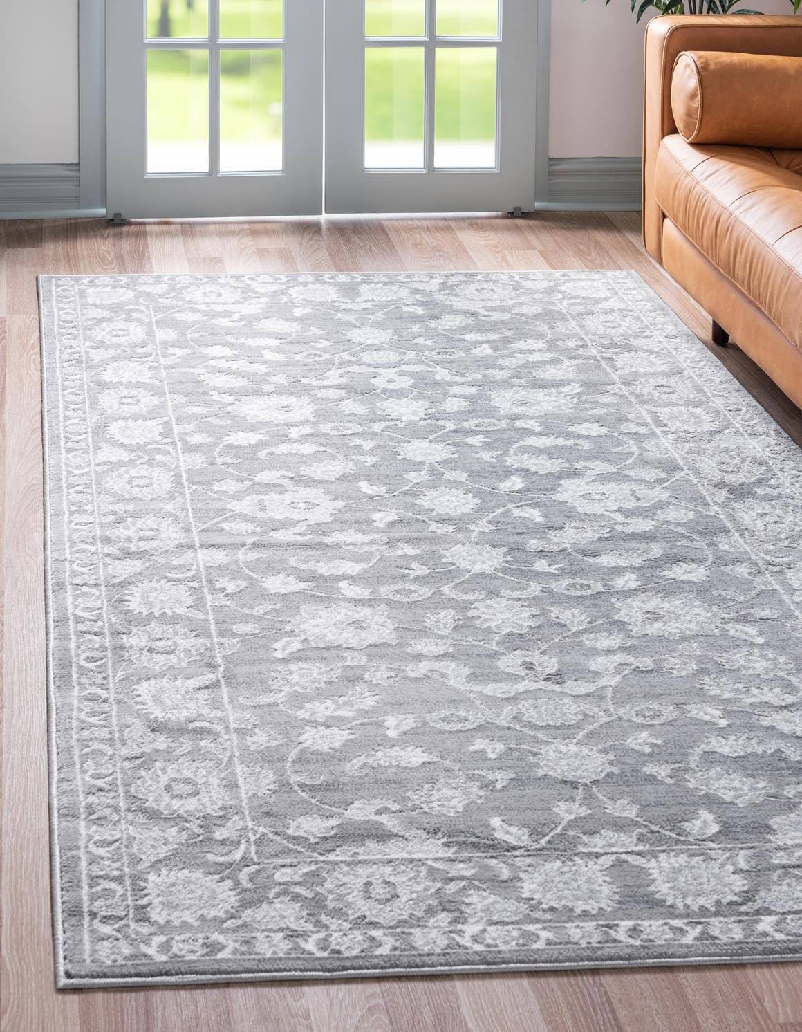 Unique Loom Rectangular 10x14 Rug in Gray