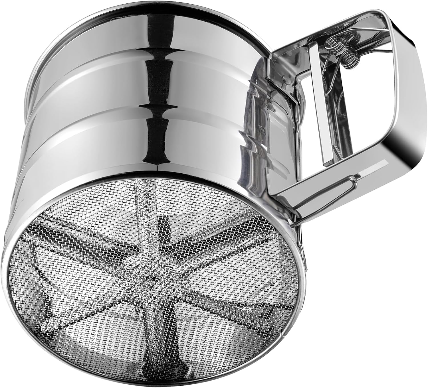 Rondauno Flour Sifter for Baking, Crank Sifter for Powdered Sugar Duster