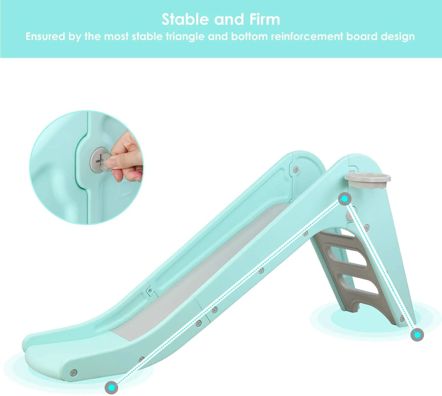 streakboard Toddler Slide Play Climber Sturdy Slide Toy for Kids 1-6 Years Outdoor Indoor Playground