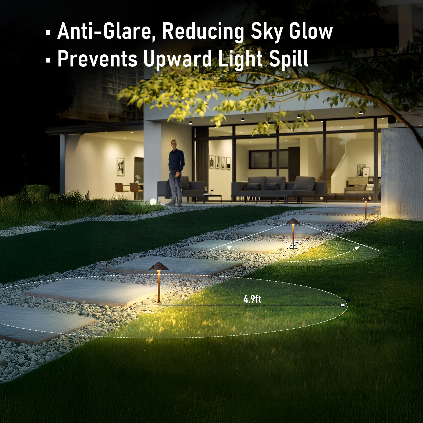 12 Pack 5CCT LED Pathway Landscape Lights, 1800K/2700K/3000K/4000K/5000K Selectable, 12-24V AC/DC Low Voltage, IP65 Waterproof, Oil Rubbed Bronze, Aluminum Housing