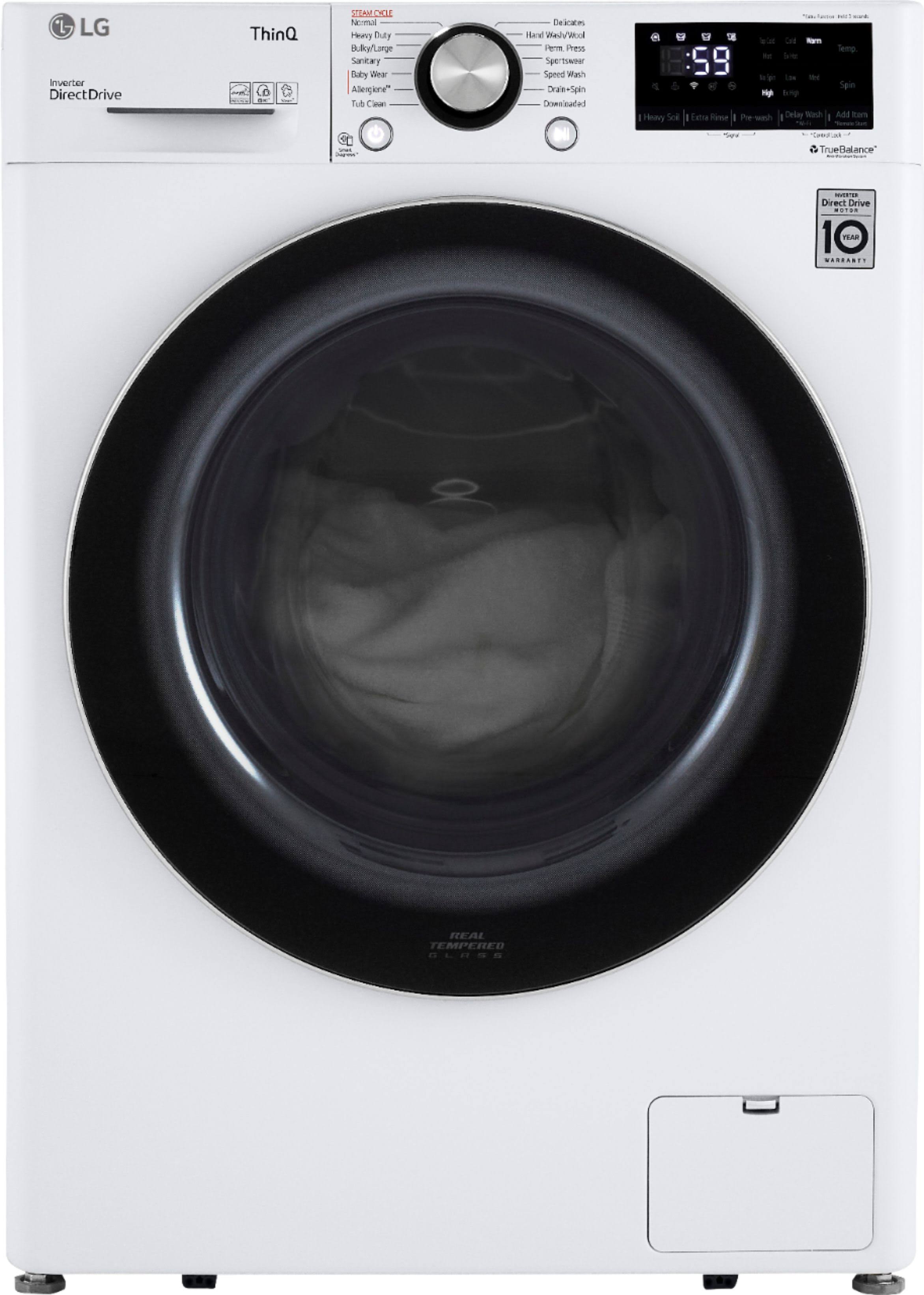 LG WM1455HWA 2.4 Cu ft Compact Front Load Washer with Built-In