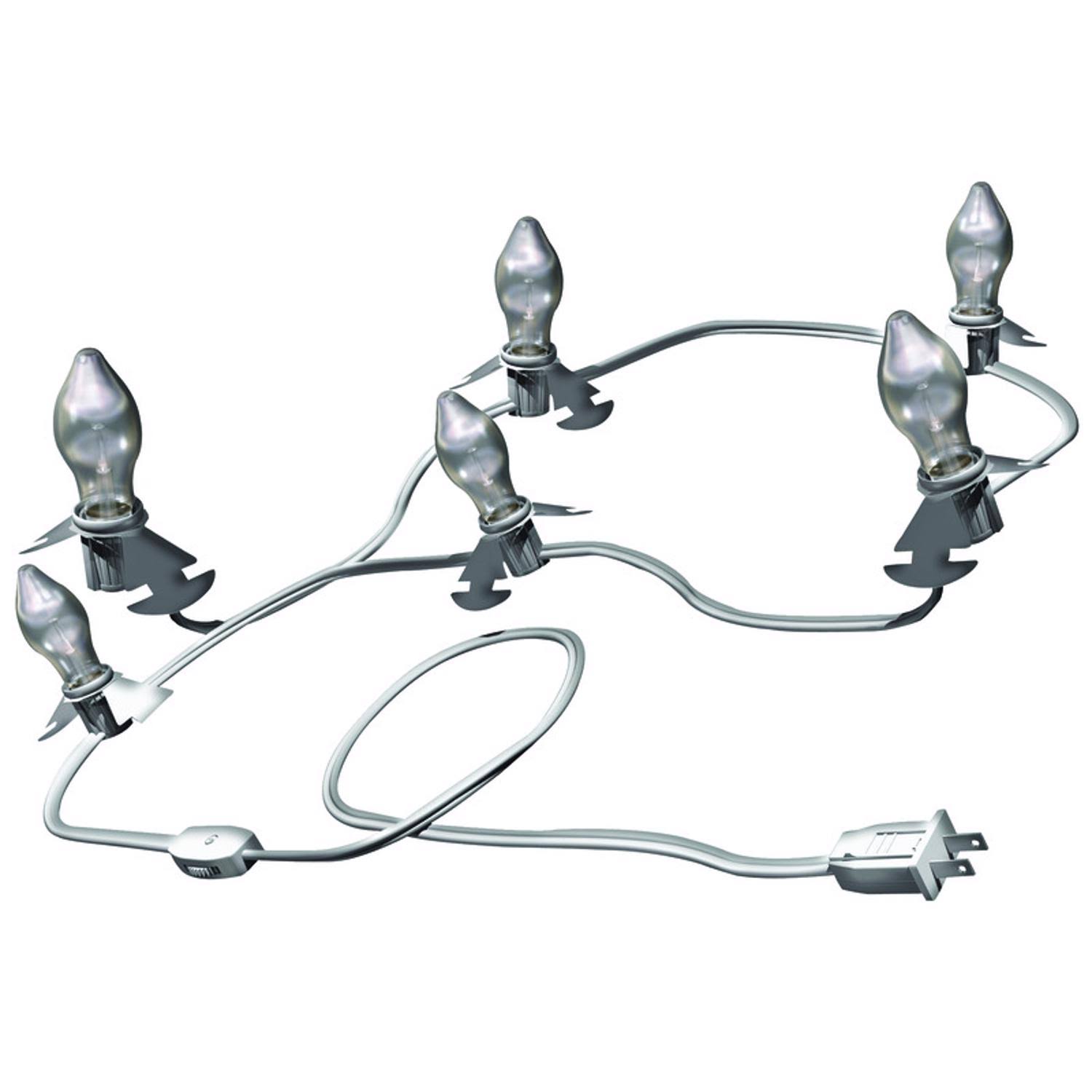 Westinghouse 28551 Six Bulb C7 Replacement Cord, White, 12'