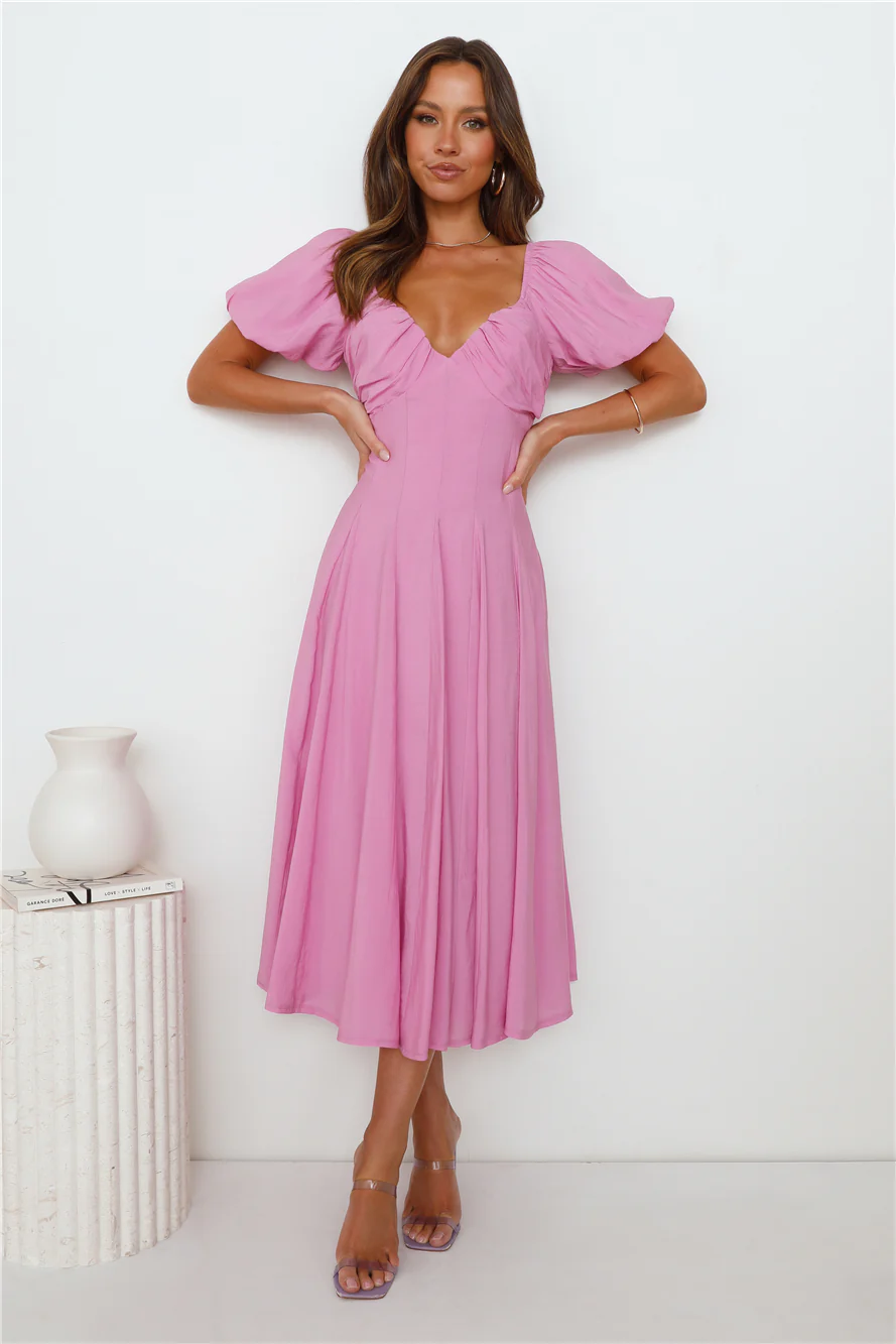Relaxing Days Midi Dress Purple