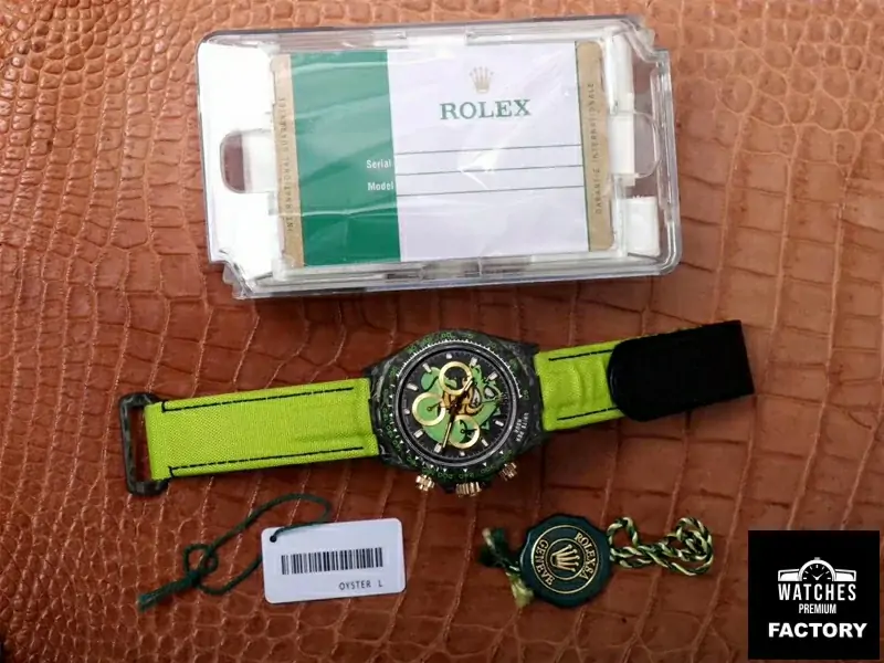 Rolex Daytona Cosmos Chronograph Carbon Fiber Edition Green Exploded Dragon Dial
