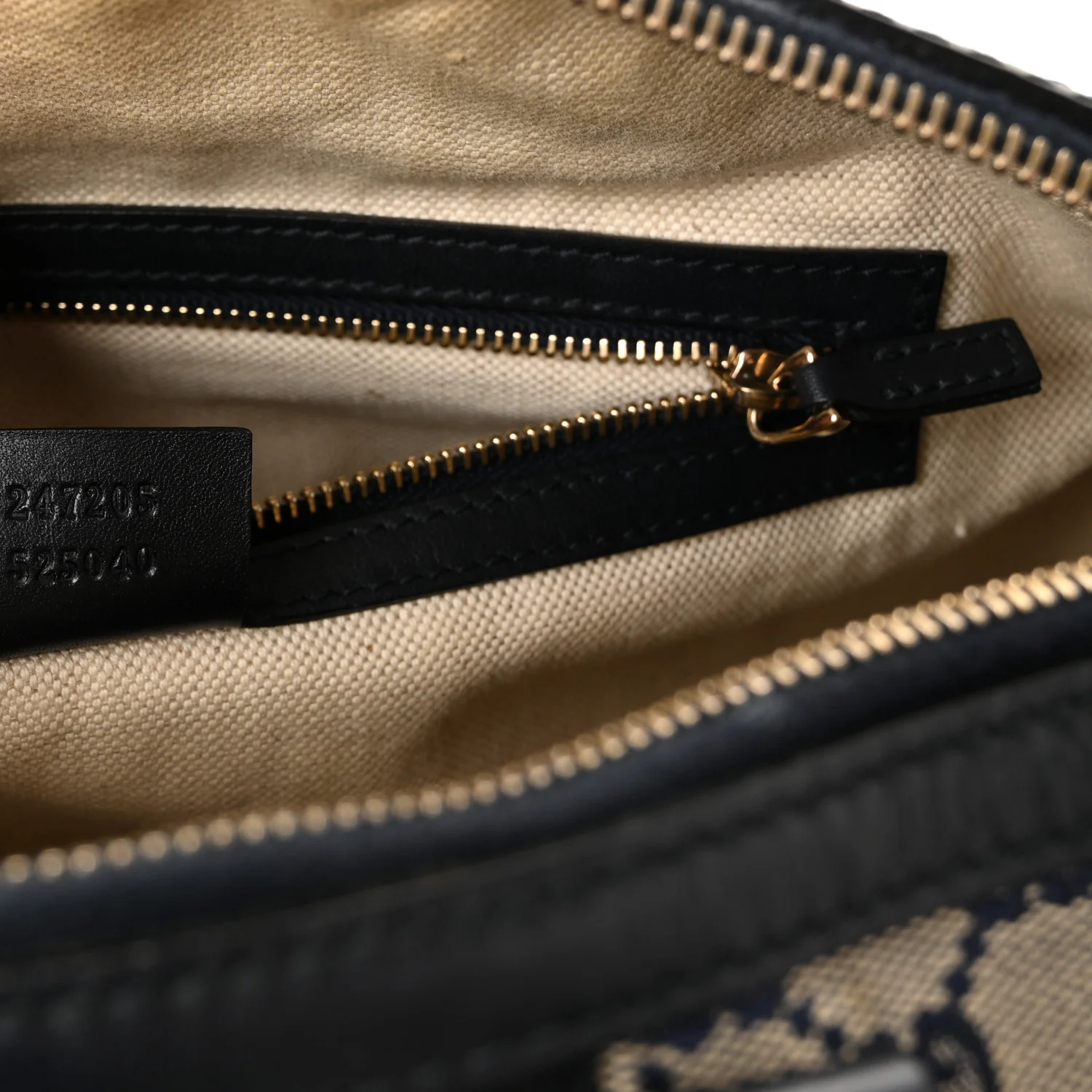 Monogram Selleria Calfskin Vintage Web Medium Boston Beige Blue