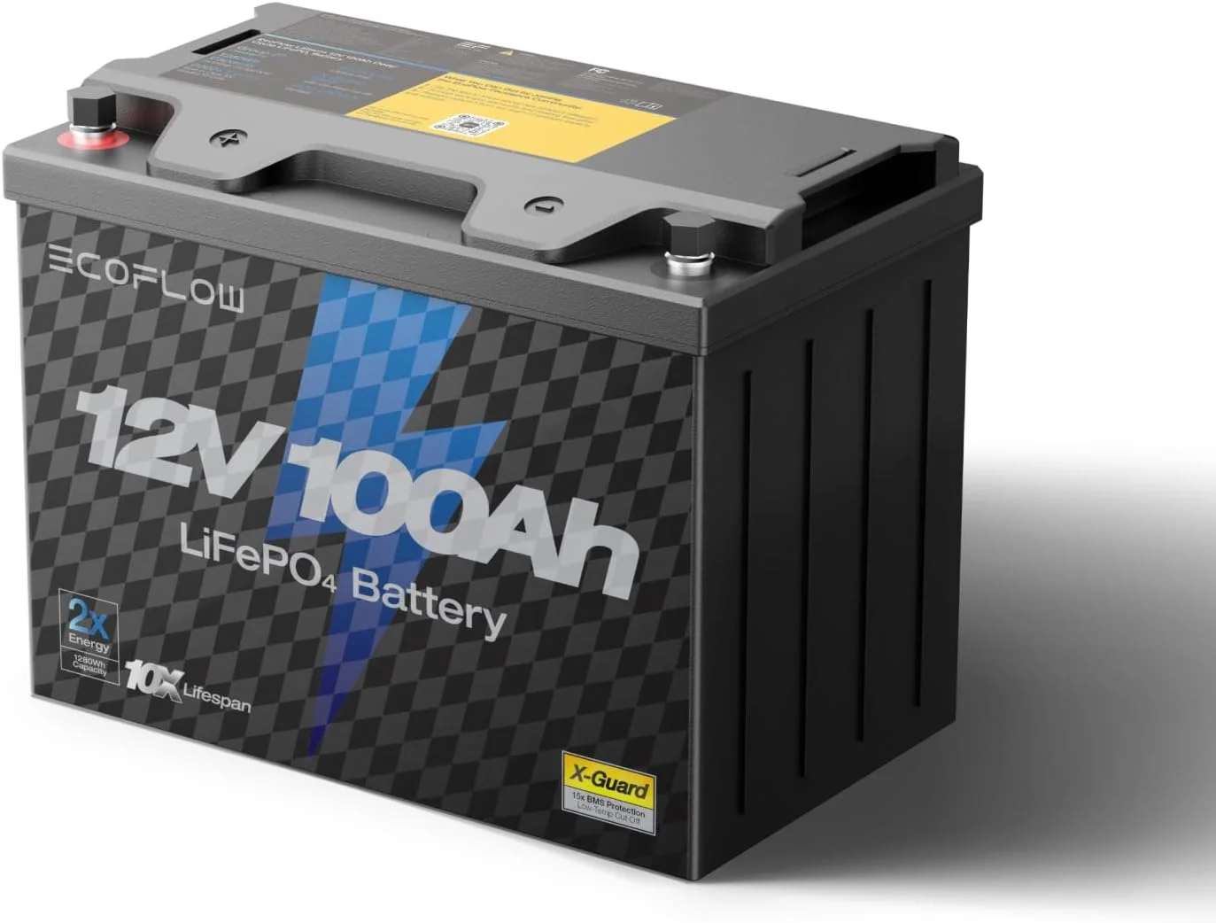 EF 12V 100Ah LiFePO4 Battery, Built in 100A BMS Group 27 Lithium Battery Deep Cycles 10 Years Lifespan for RV, Solar Energy, off Grid, Trolling Motor(1 Pack) - Image 9