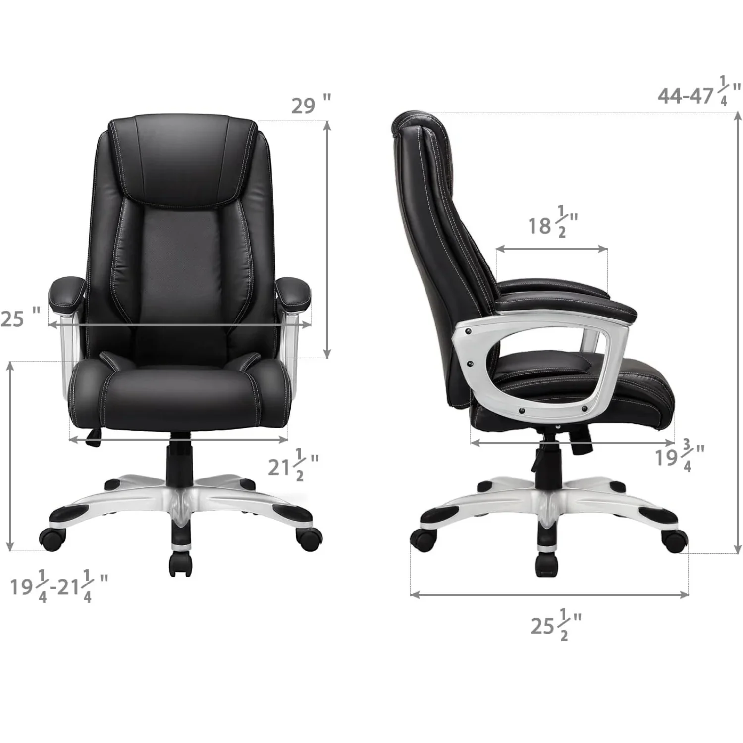 AECOJOY Office Chair Ergonomic, Leather Office Chair with High Back
