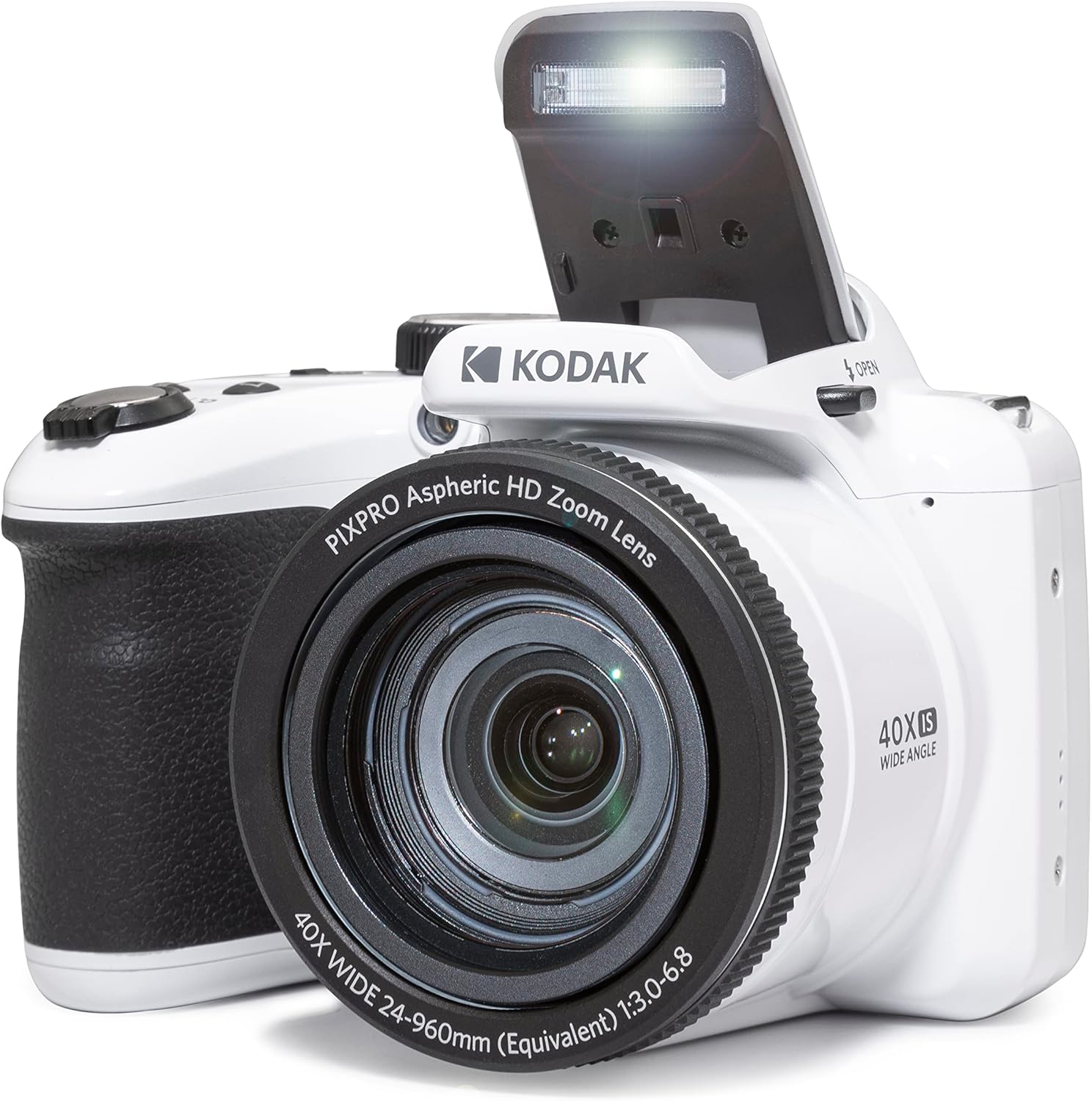 Kodak PIXPRO AZ405-WH 20MP Digital Camera 40X Optical Zoom 24mm Wide Angle Lens Optical Image Stabilization 1080P Full HD Video 3