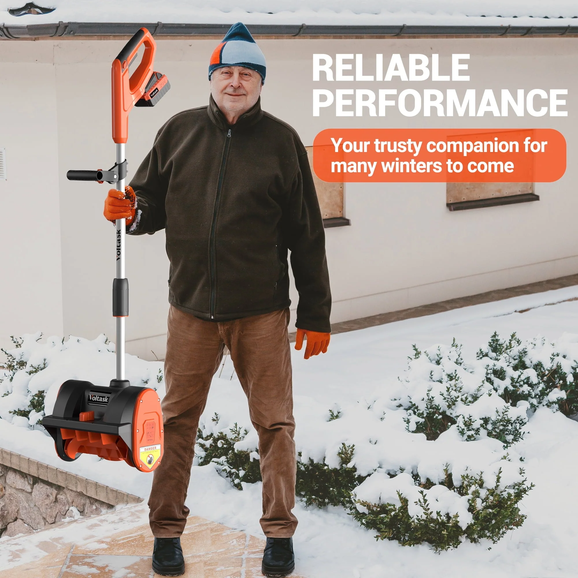 20V 12-Inch Cordless Snow Shovel with Directional Plate, Battery Quick Charger Included - Image 6