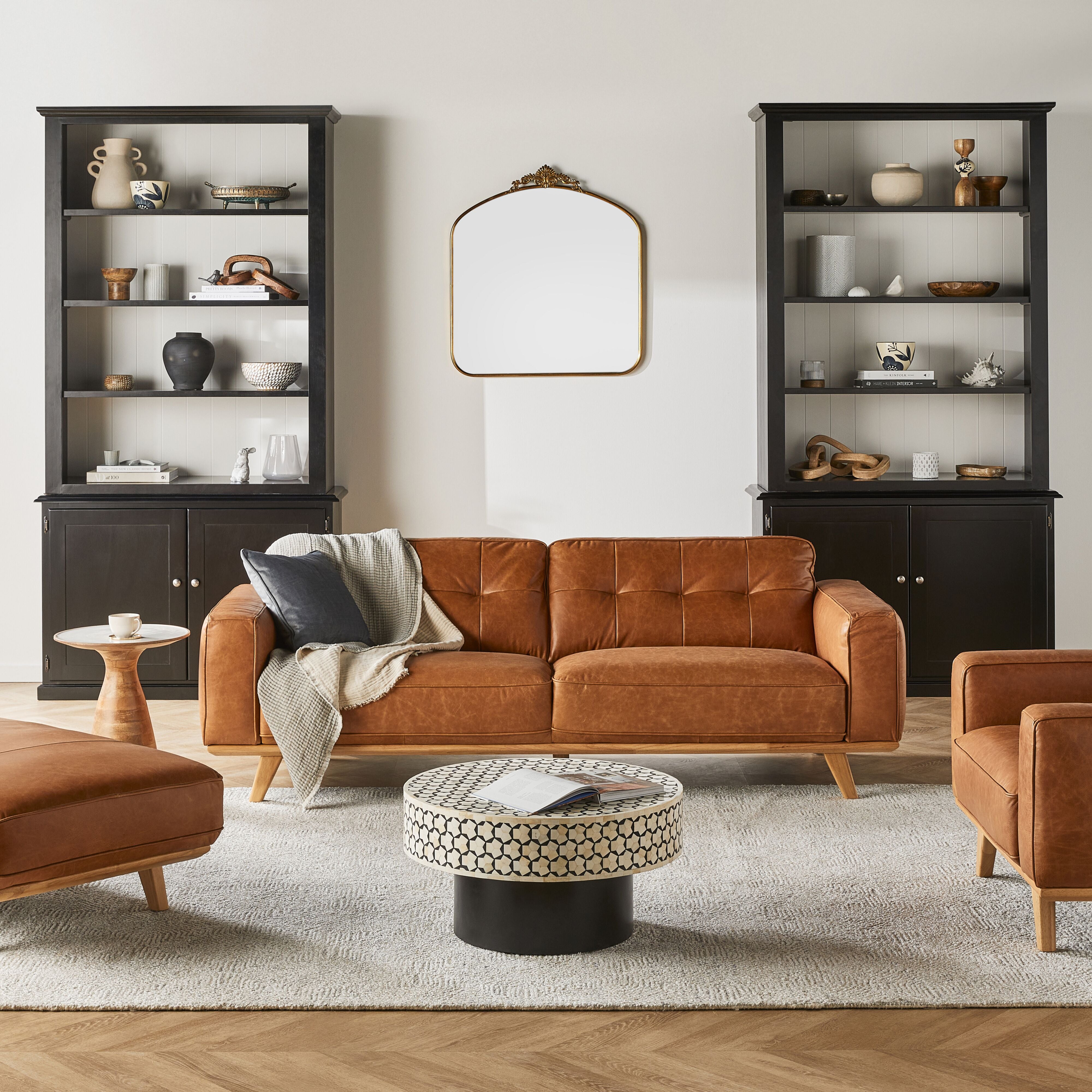 Carson 3 Seater Leather Sofa Dakota Vintage Brown