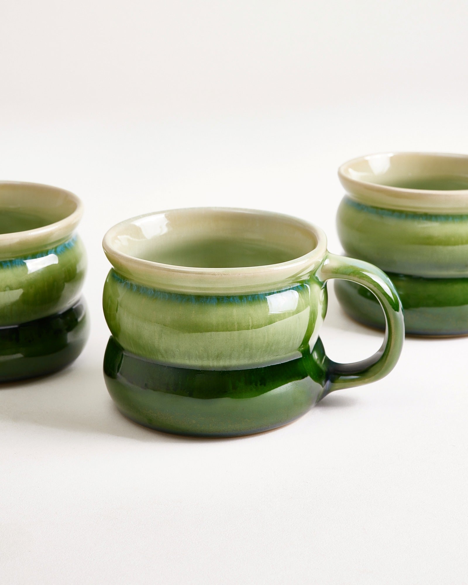 OMBRA - SMALL MUG BUBBLE GREEN DARK GREEN SET OF 4