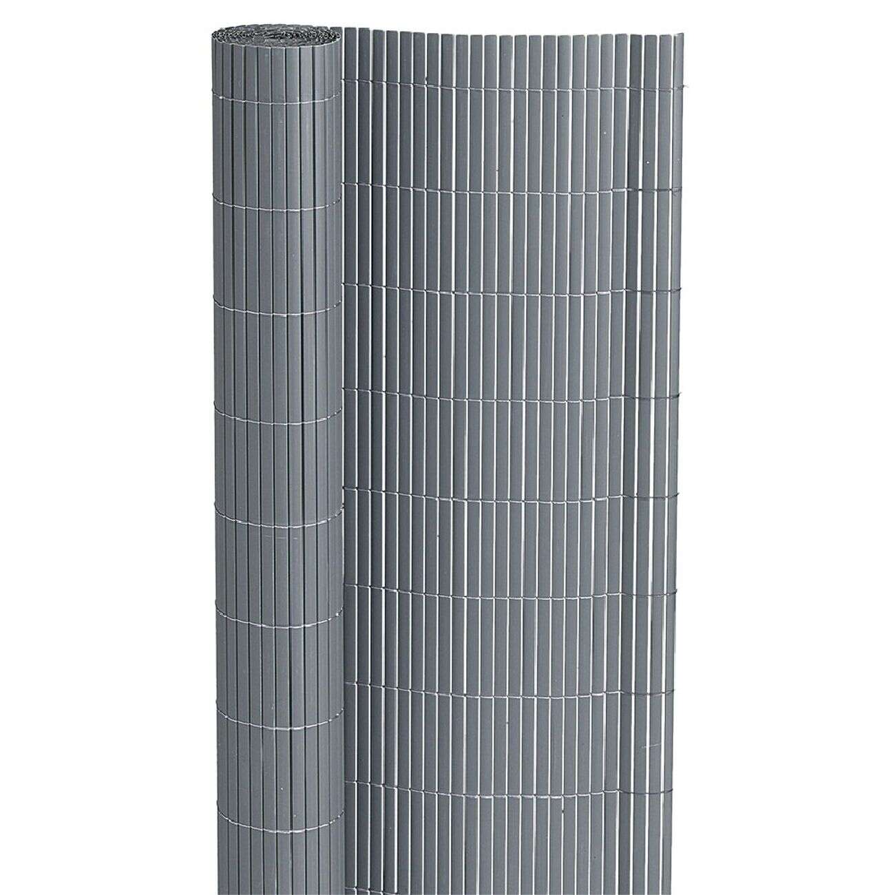 Canisse double face plastique gris 150x300cm
