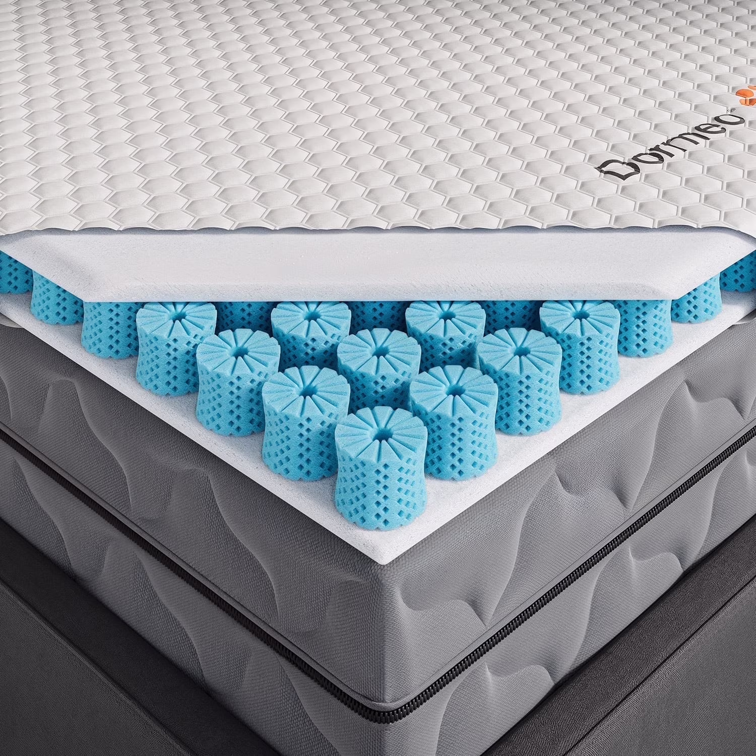 Premium Mattress Topper Queen Bed Cooling Mattress Pad with Octaspring Technology(Queen) - Image 4