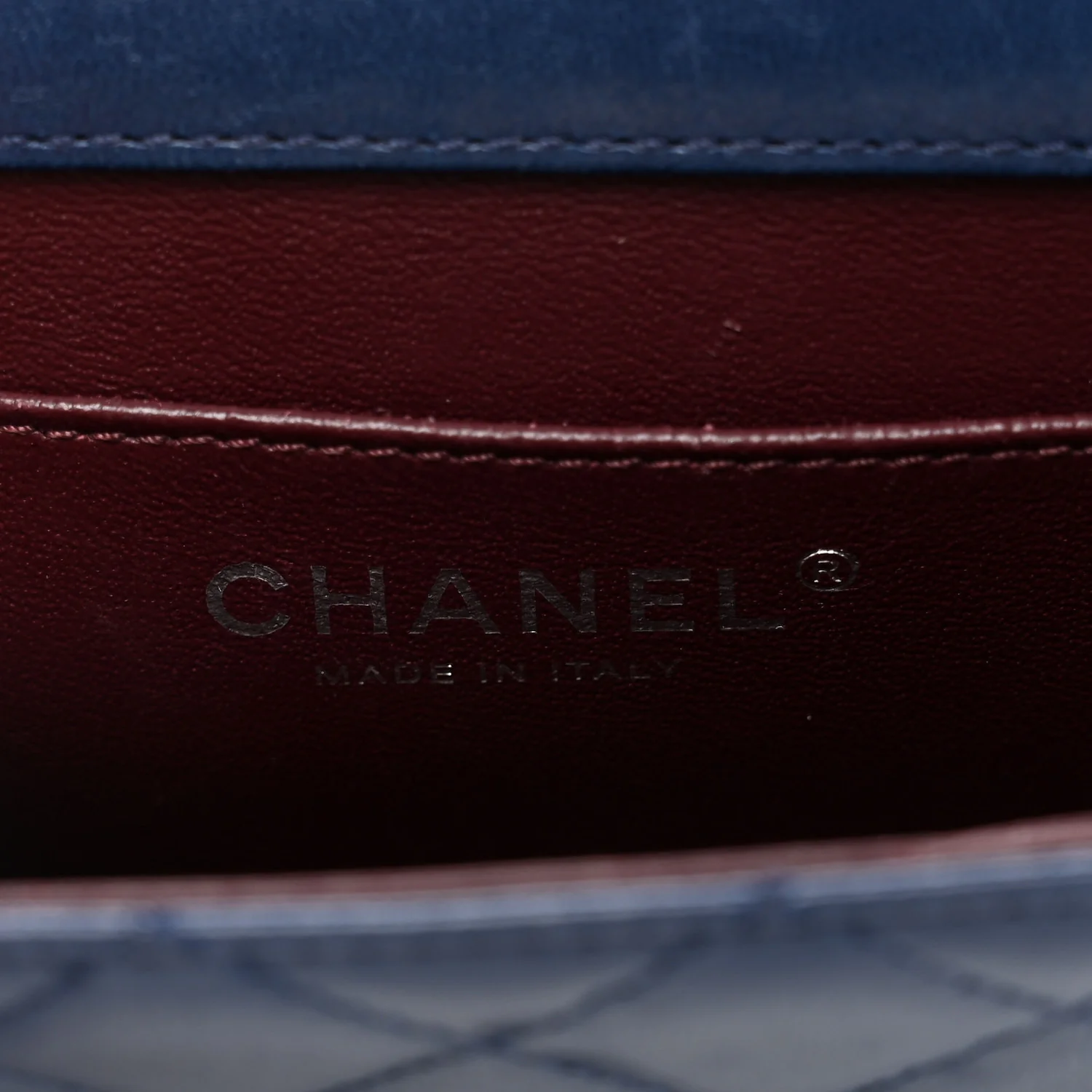 Lambskin Quilted Mini Crossing Times Flap Blue