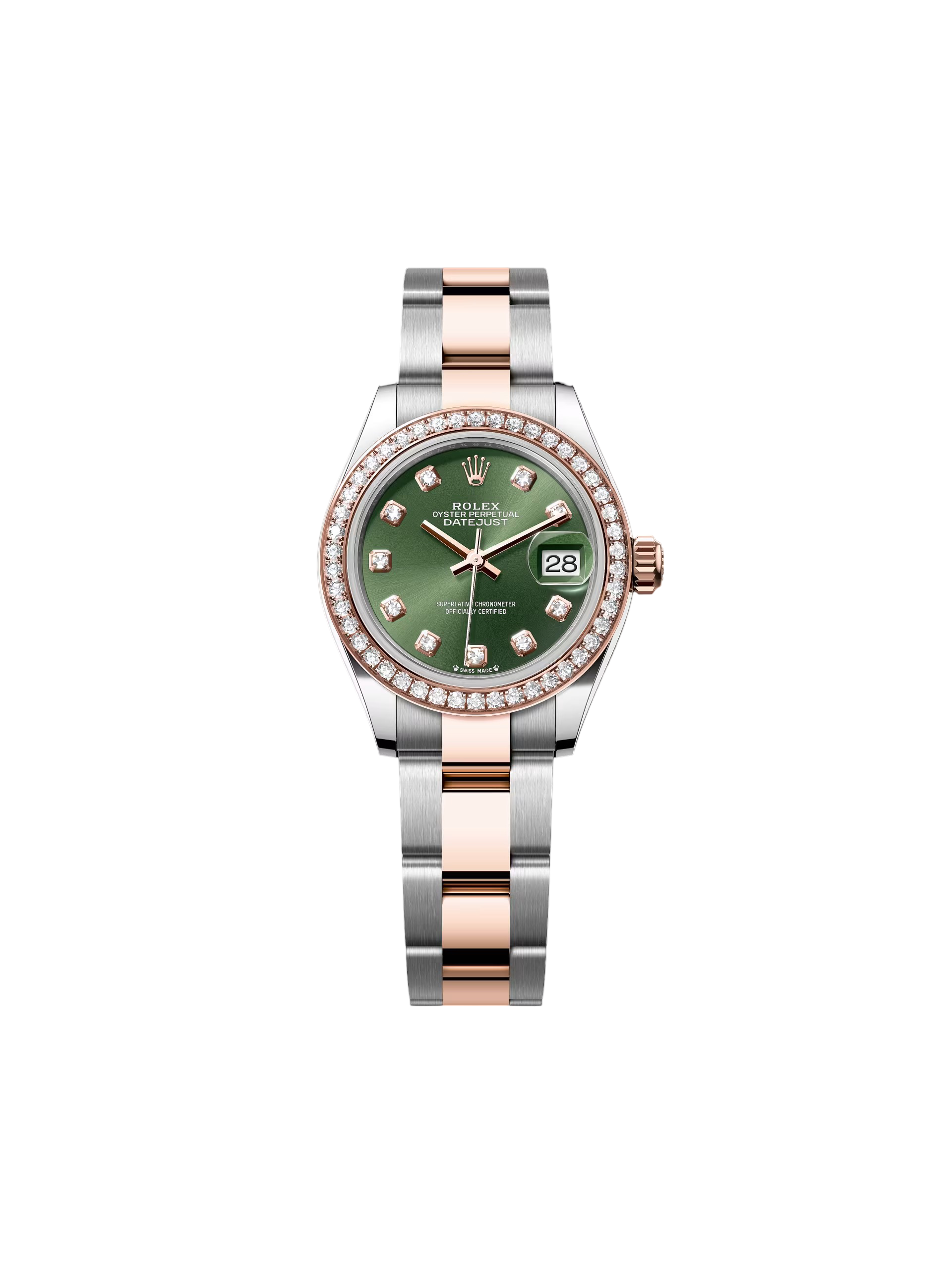【Super Clone】RLX Lady-Datejust 28mm 279381RBR Green Diamond Dial Oyster Bracelet
