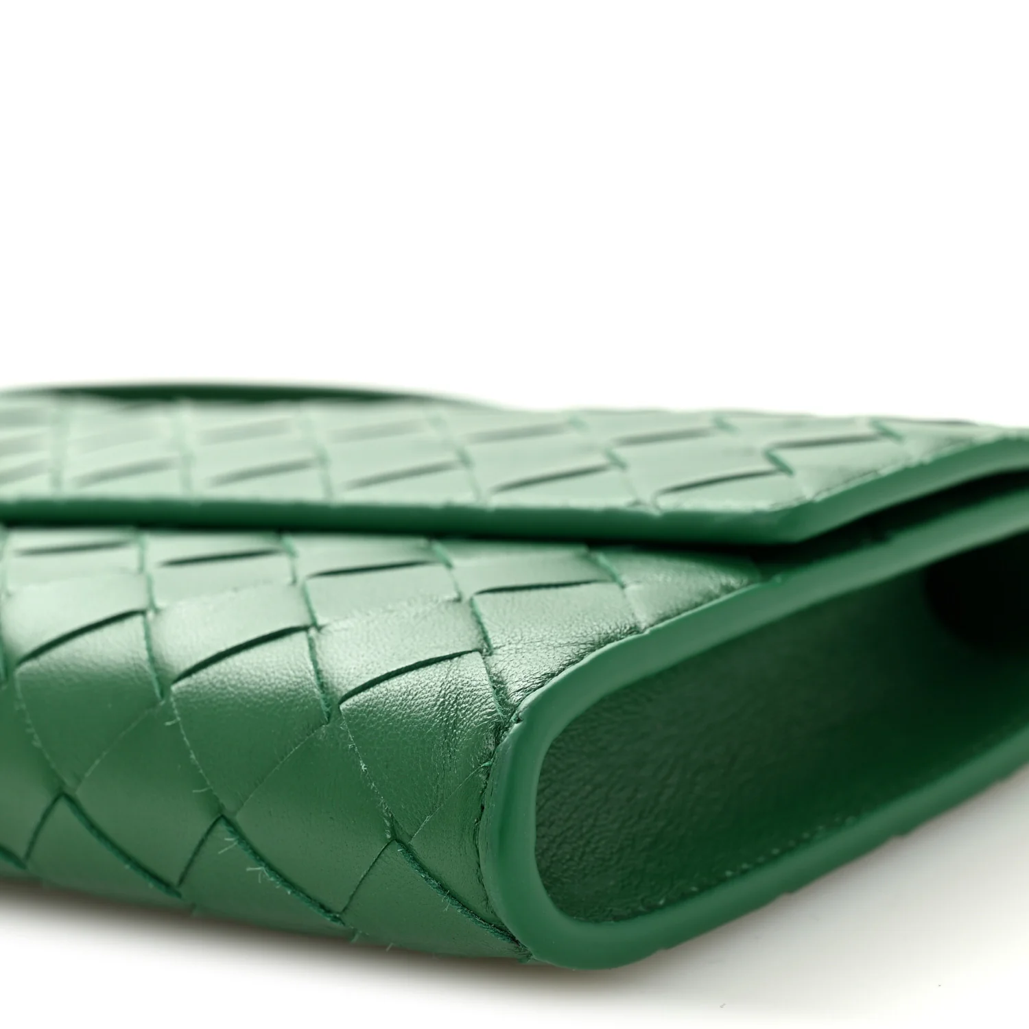 Nappa Intrecciato Long Andiamo Top Handle Clutch Jungle