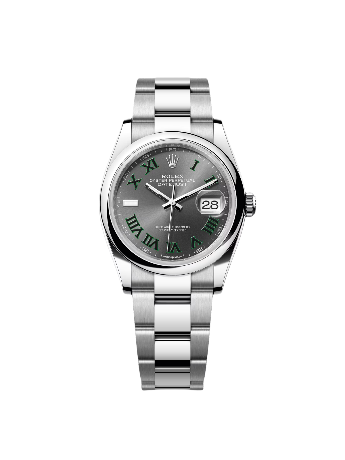 【Super Clone】RLX  Datejust 36mm 126200 Oyster Perpetual Wimbledon Dial Jubilee Stainless Steel
