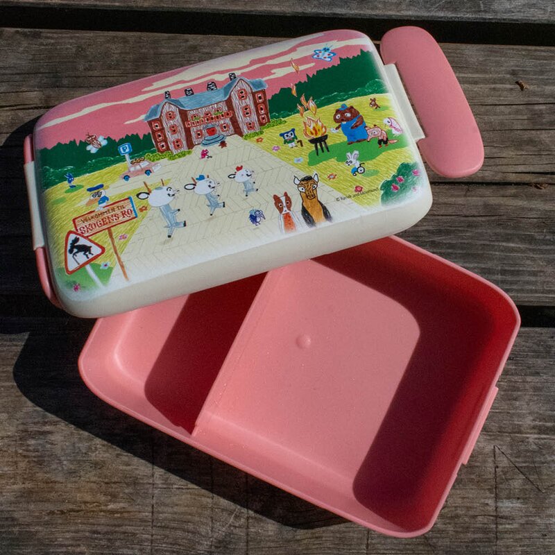 Bukkene Bruse matboks 0,9L back to school rosa