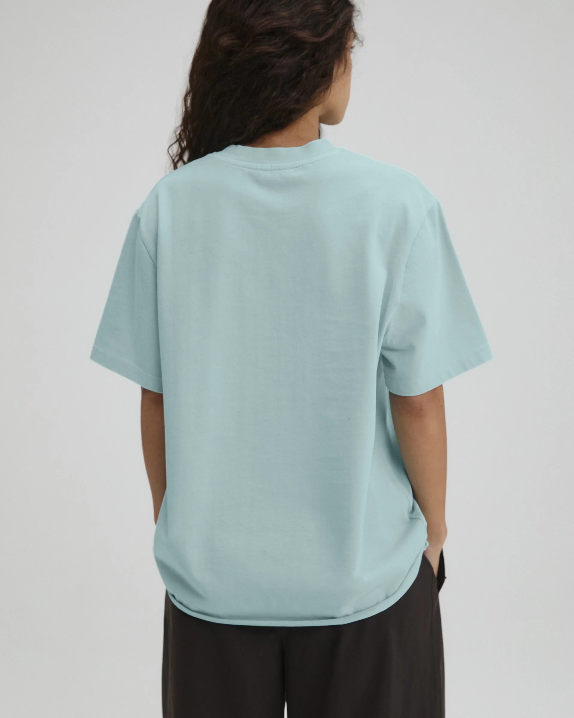 Echo Washed Short Sleeve Oversized T-shirt - Ocean Blue/Midnight Blue