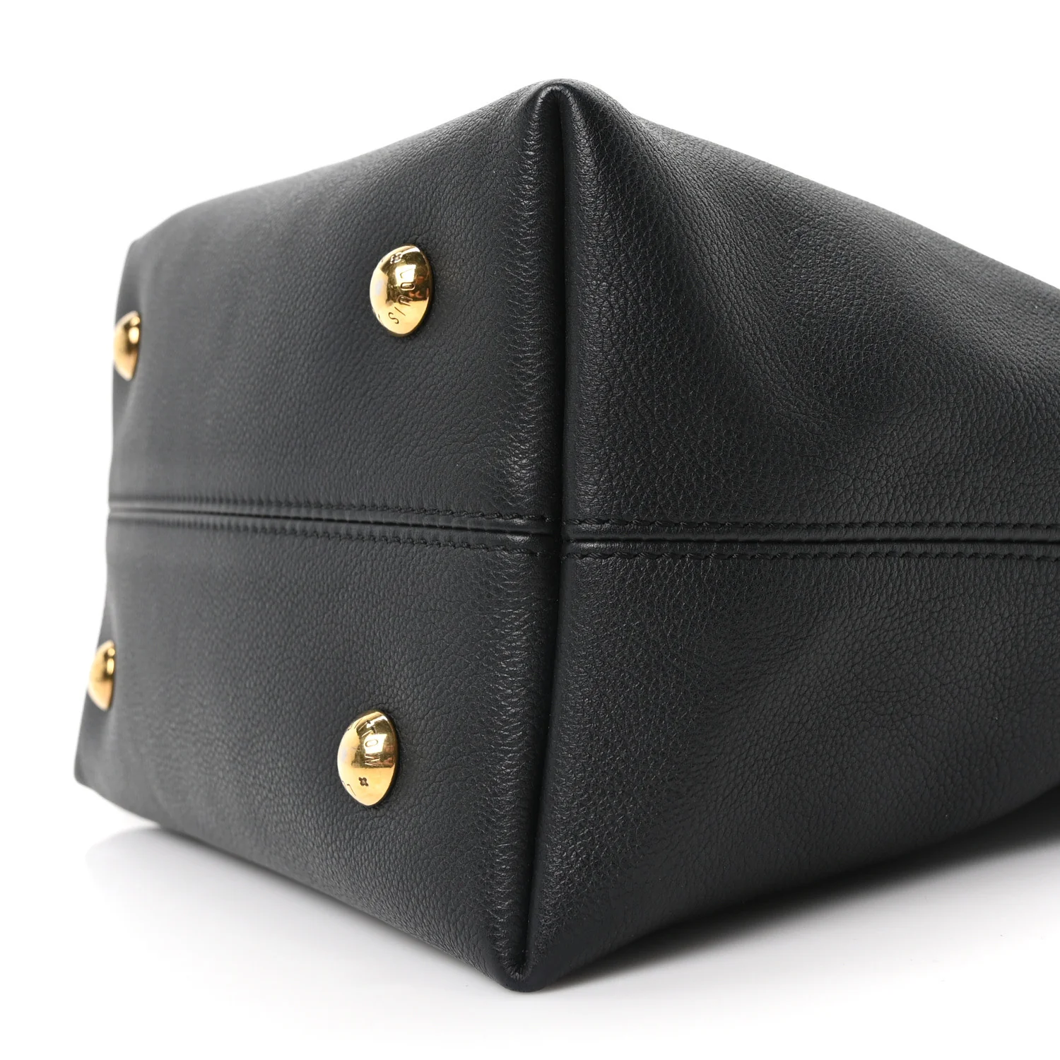 Grained Calfskin Low Key Hobo PM Black
