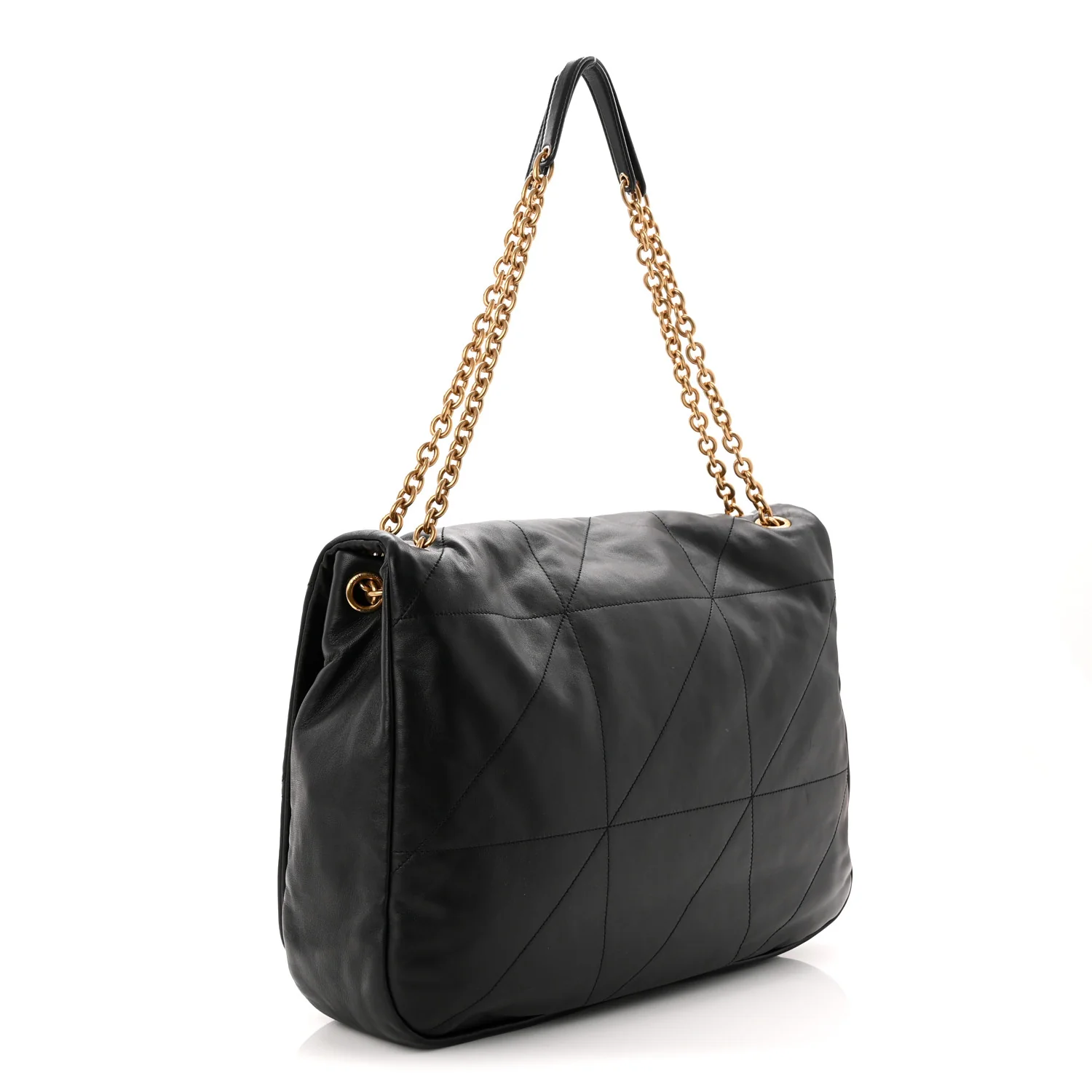 Lambskin Matelasse Monogram Large Jamie 4.3 Black