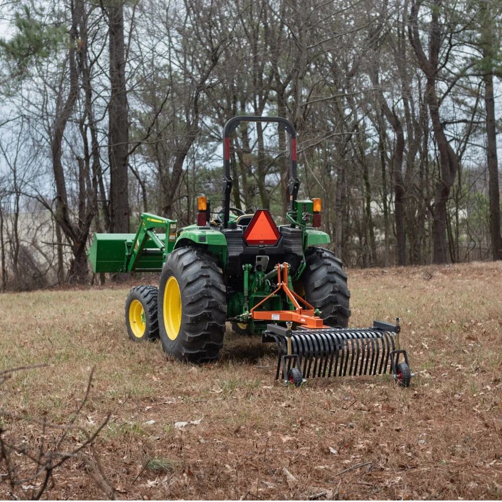 3 Point 5 FT Landscape Rake with Bolt-On Wheels for Compact Tractors, Fits Category 1 Hookup, Tow-Behind Garden Tool, Landscaper, and Grass Comb(5 FT) - Image 10