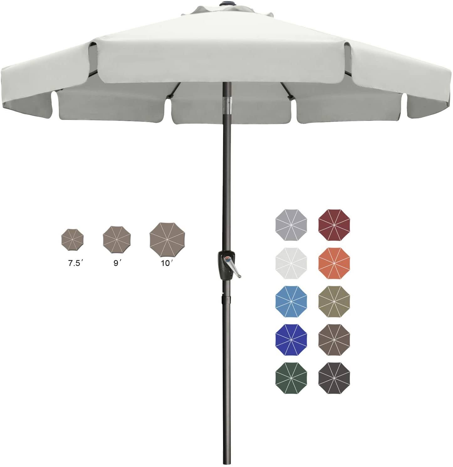 ABCCANOPY Premium Patio Umbrellas 7.5' Light Beige