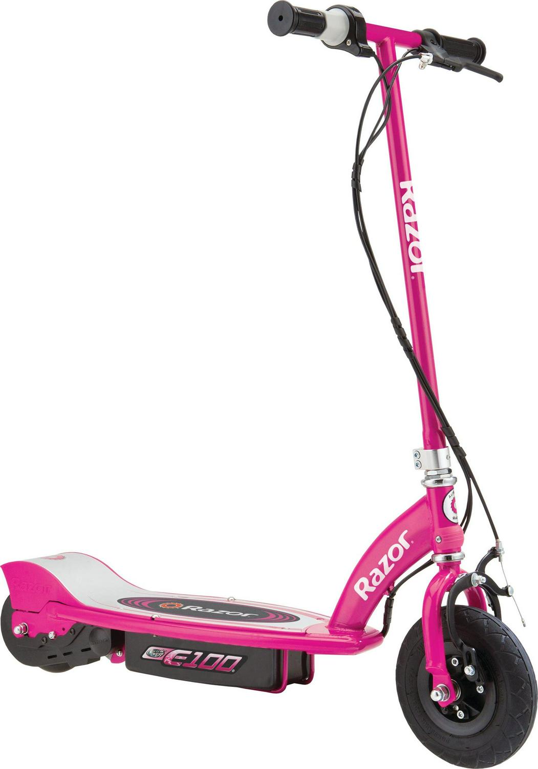 Razor E100 Electric Scooter - Pink. Air - Filled Front Tire. up to 10 Mph. for Child Age 8+