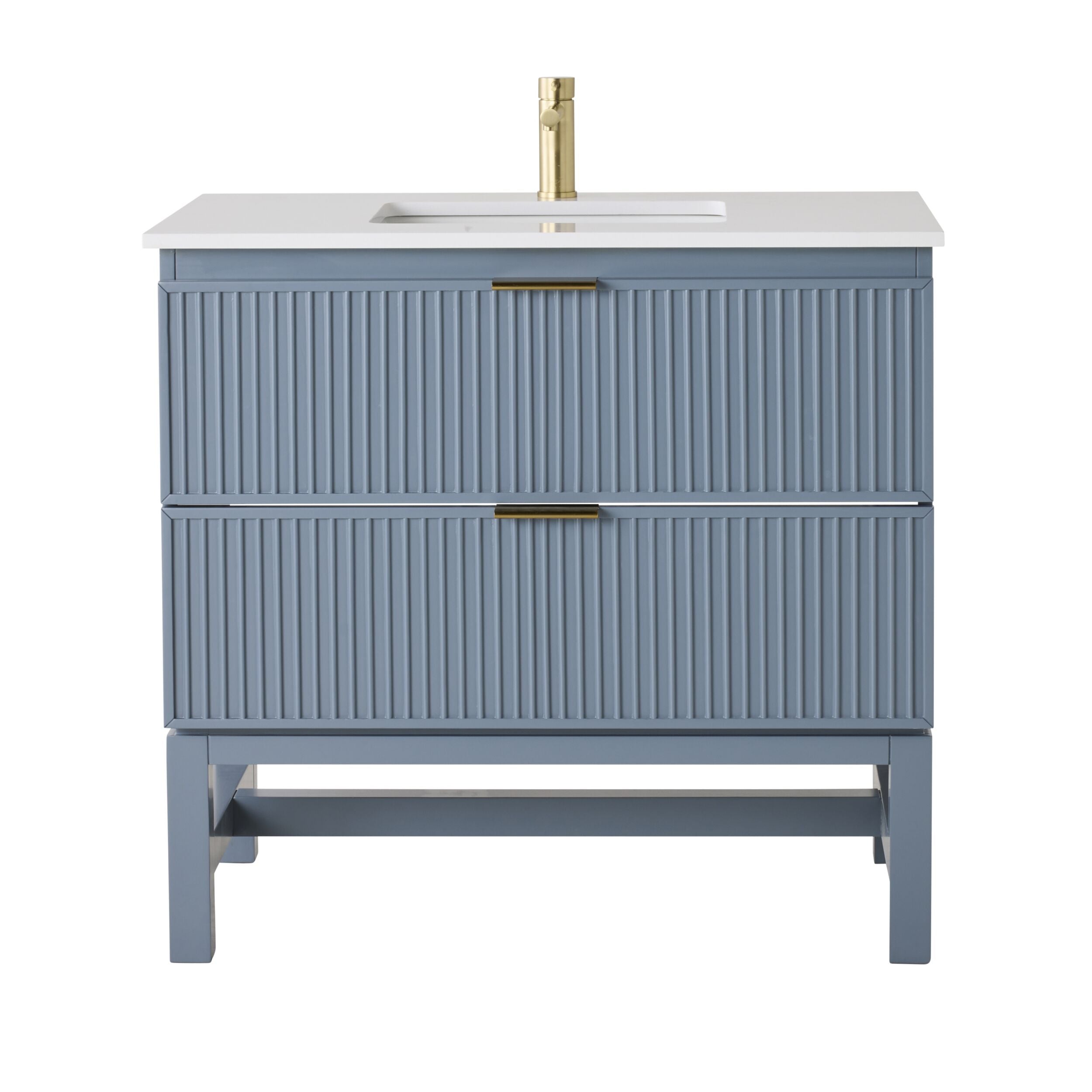 Lennox Single Vanity Slate Blue 940mm