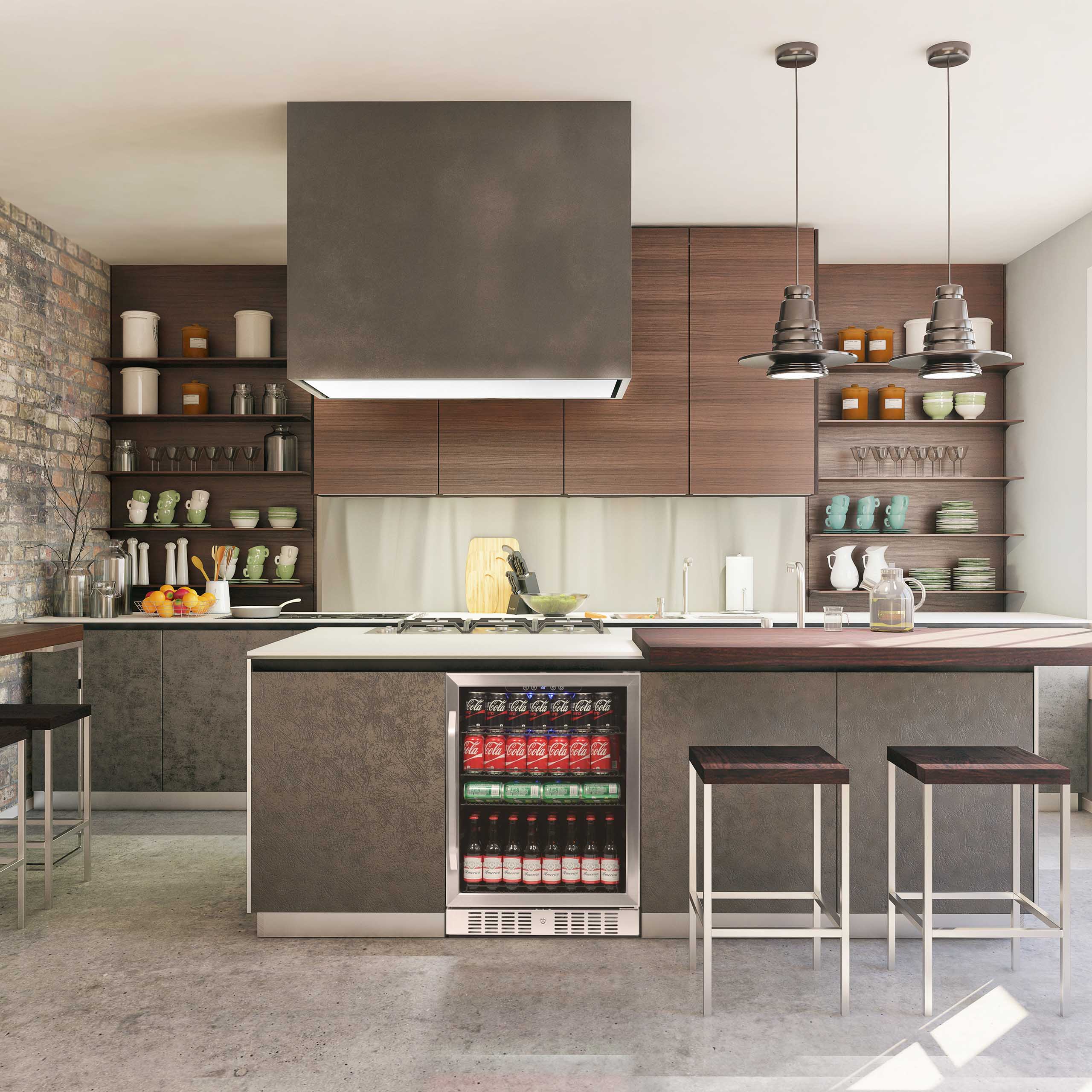Newair 177-Can Built-In Beverage Fridge in Stainless Steel - 24