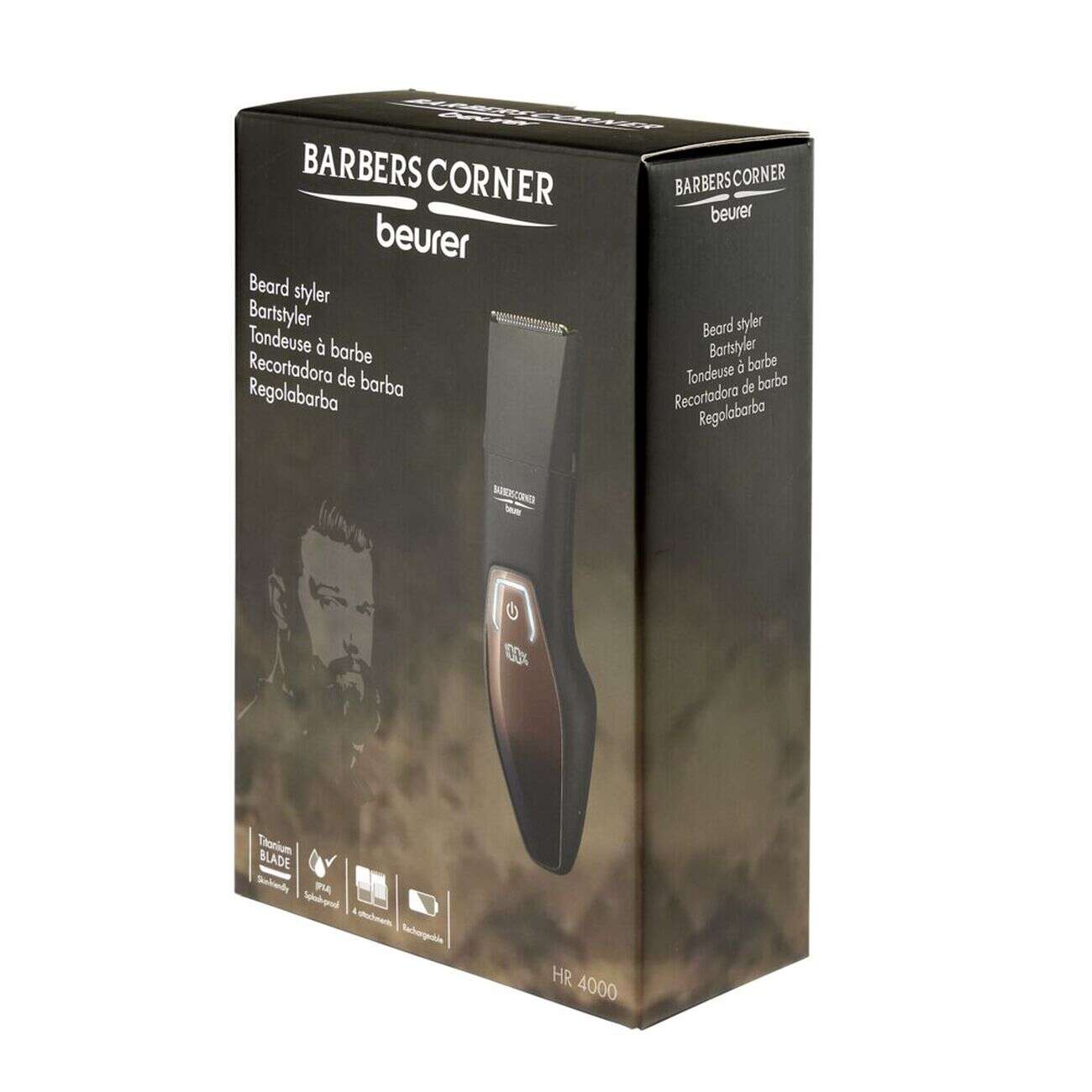 Tondeuse à cheveux et barbe rechargeable Beurer HR4000 4 sabots