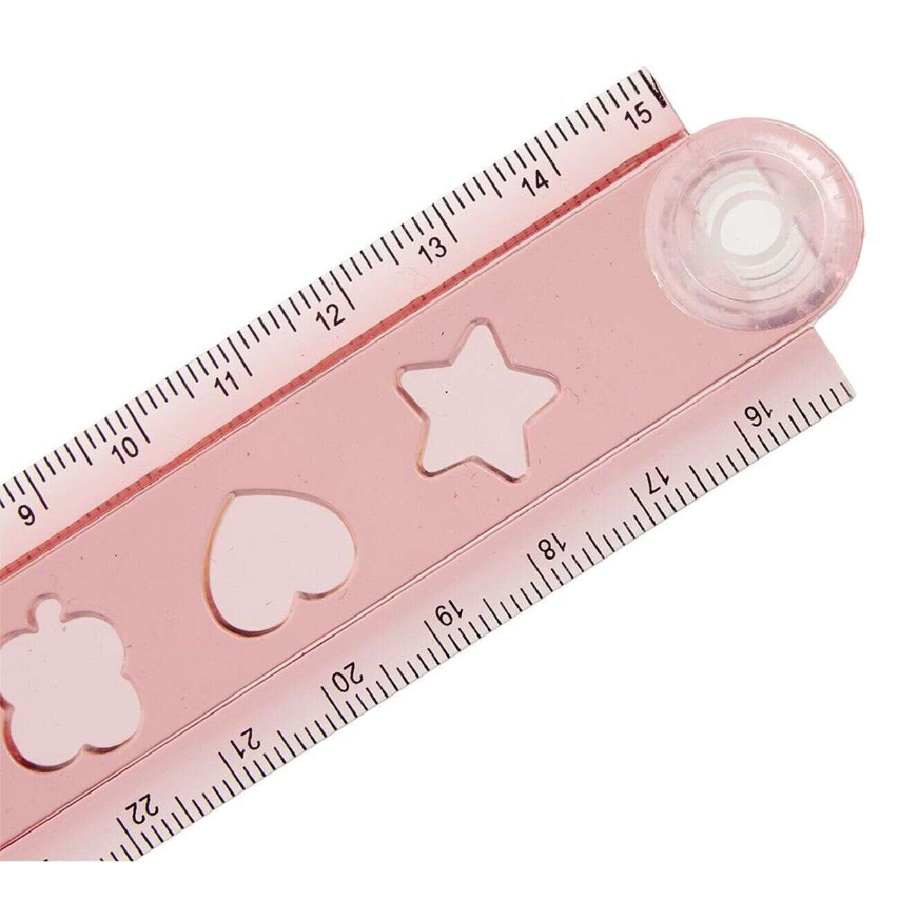 Règle pliable 15 à 30cm plastique rouge