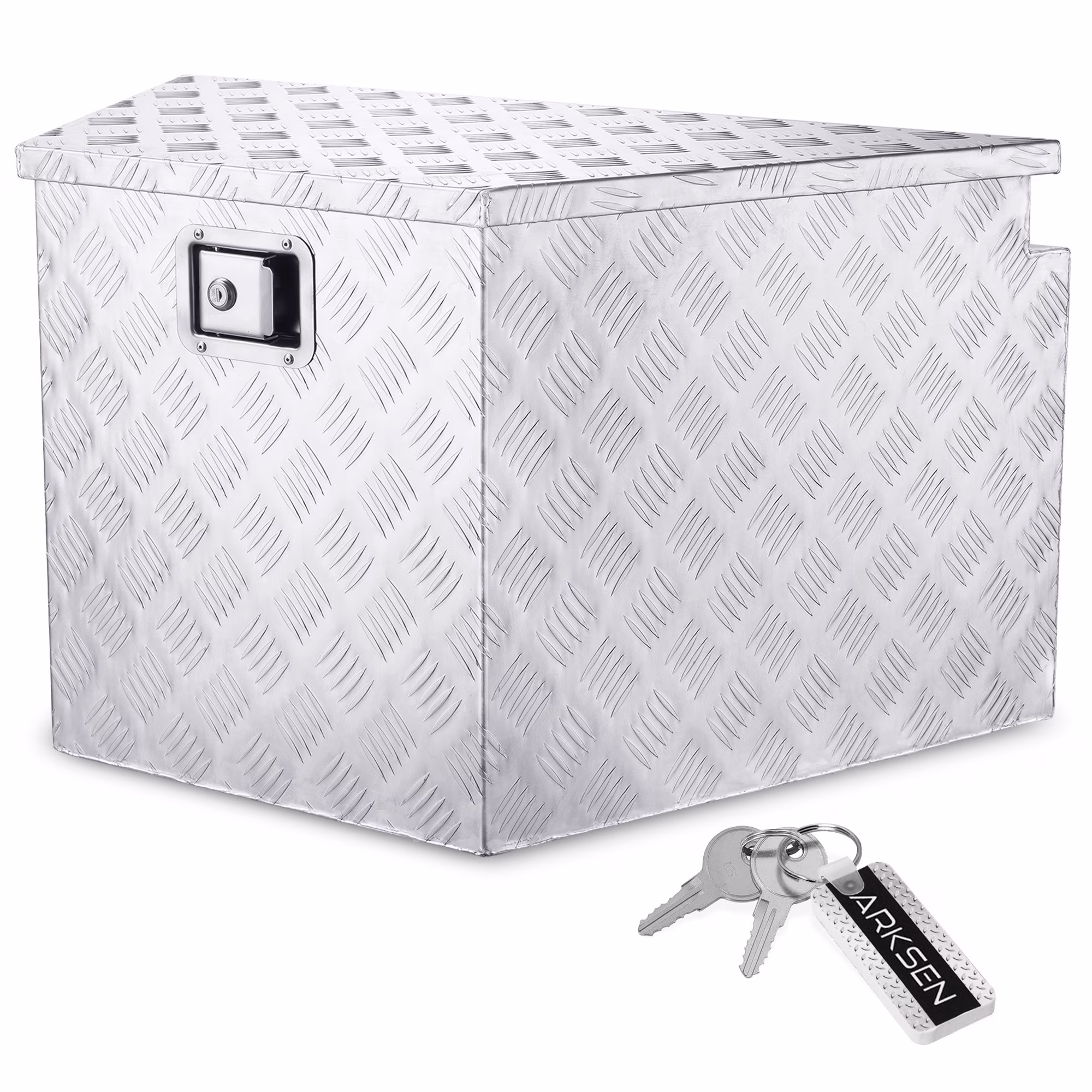 ARKSEN 33 Trailer Truck Pickup Aluminum Tongue Storage Tool Box, Silver