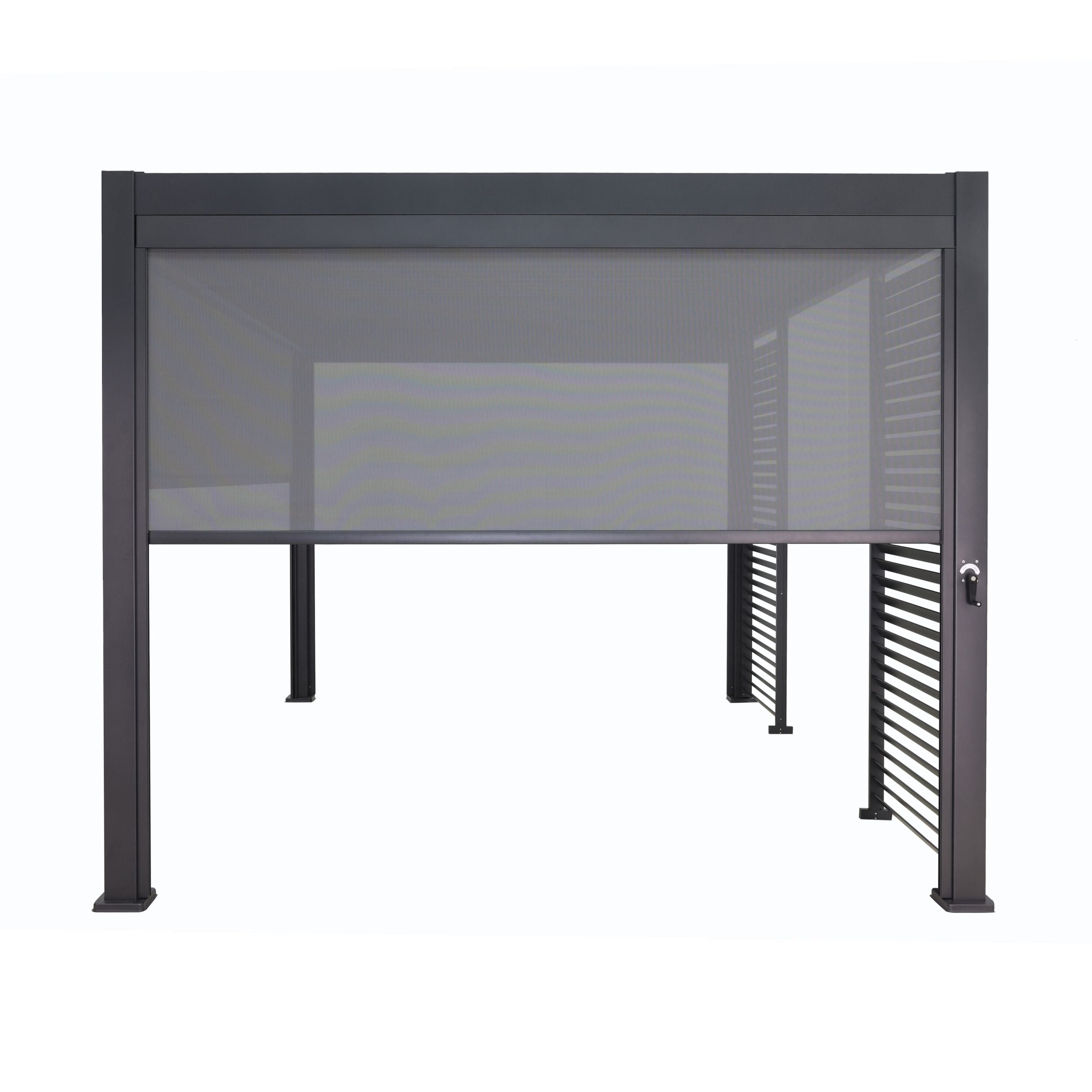 Sanctuary Roller Blind for Charcoal Pergola
