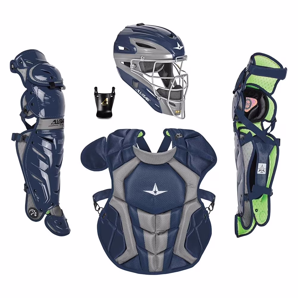 S7 Axis Ages 12-16 Protective Baseball Catchers Gear, Navy(12-16/Navy Blue)