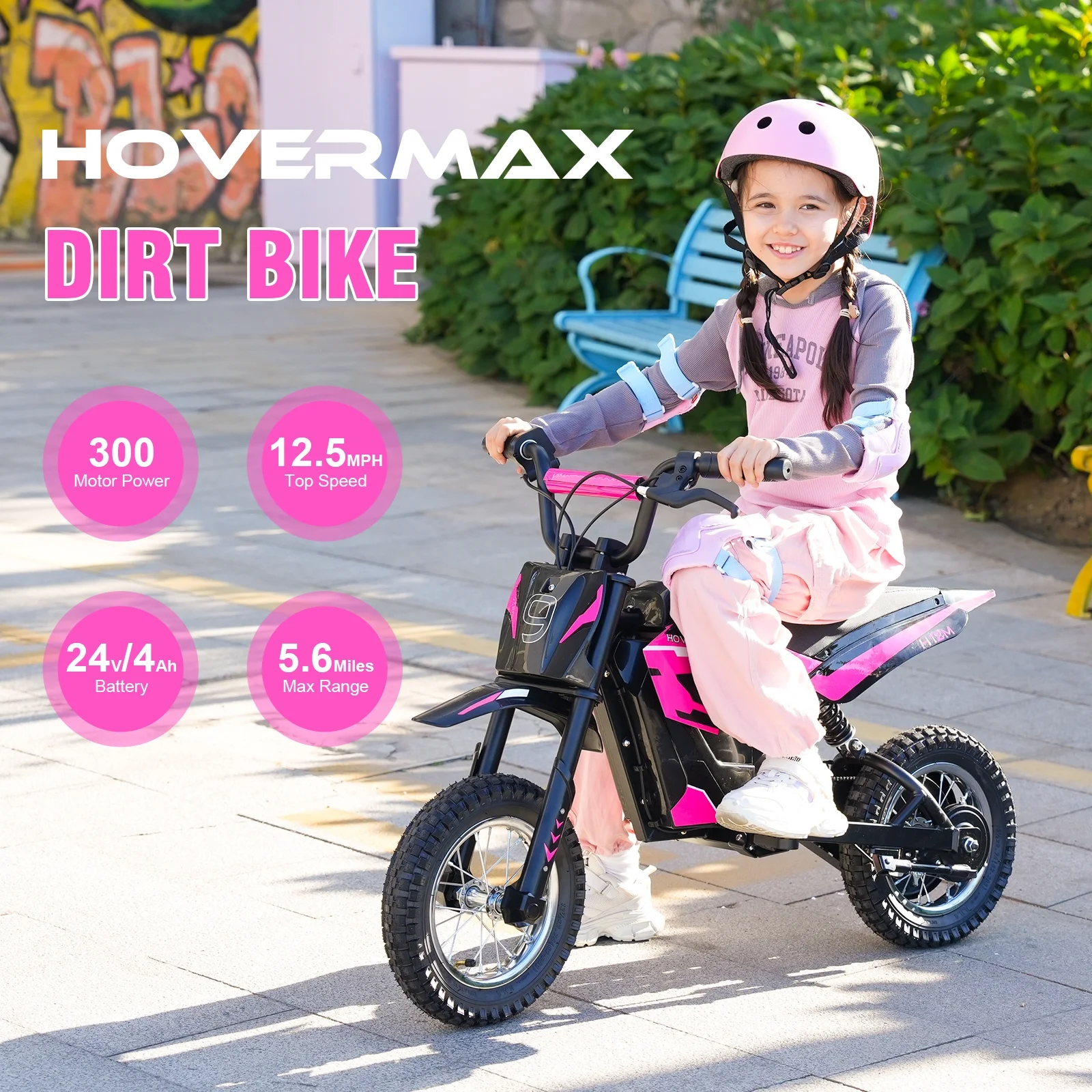 H12M 36V Electric Dirt Bike, 300W Electric Motorcycle 15.5MPH Max Speed, Ride On Toys motocross for Kids Teens, Blue(Blue) - Image 10