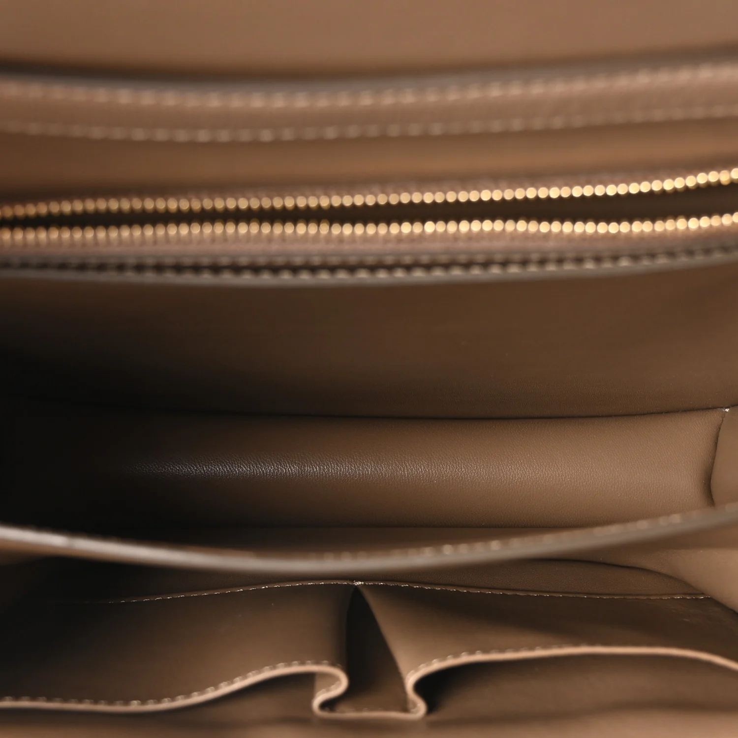 Liege Calfskin Medium Classic Box Flap Bag Taupe
