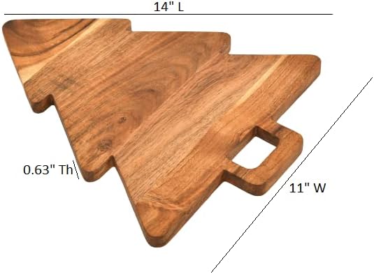 Christmas Kitchen Decoration Acacia Wood Chopping Block Christmas Tree Cutting Board
