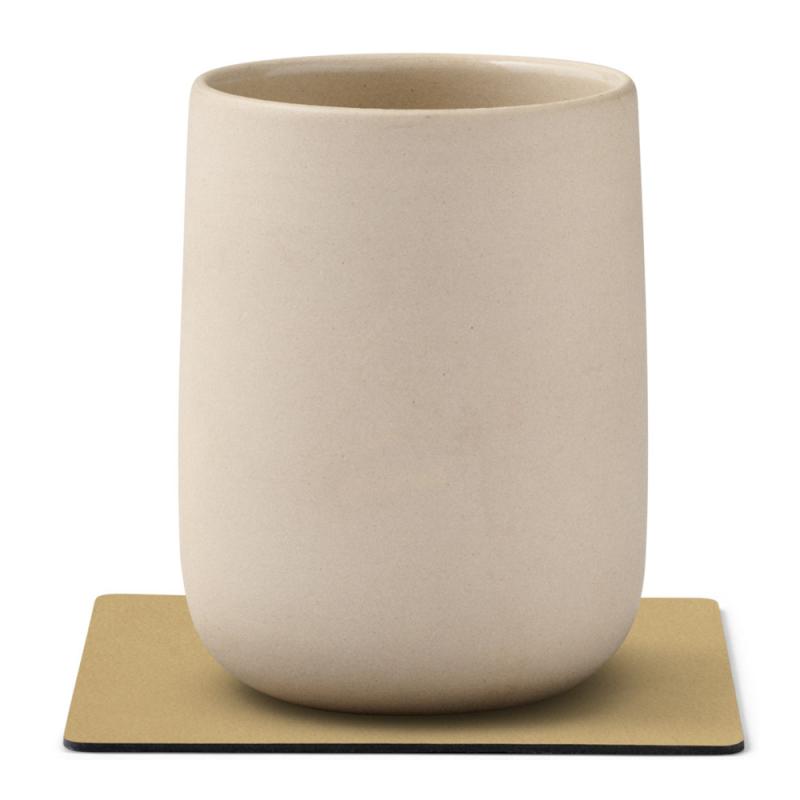 Square Nupo glassbrikke 10x10 cm khaki